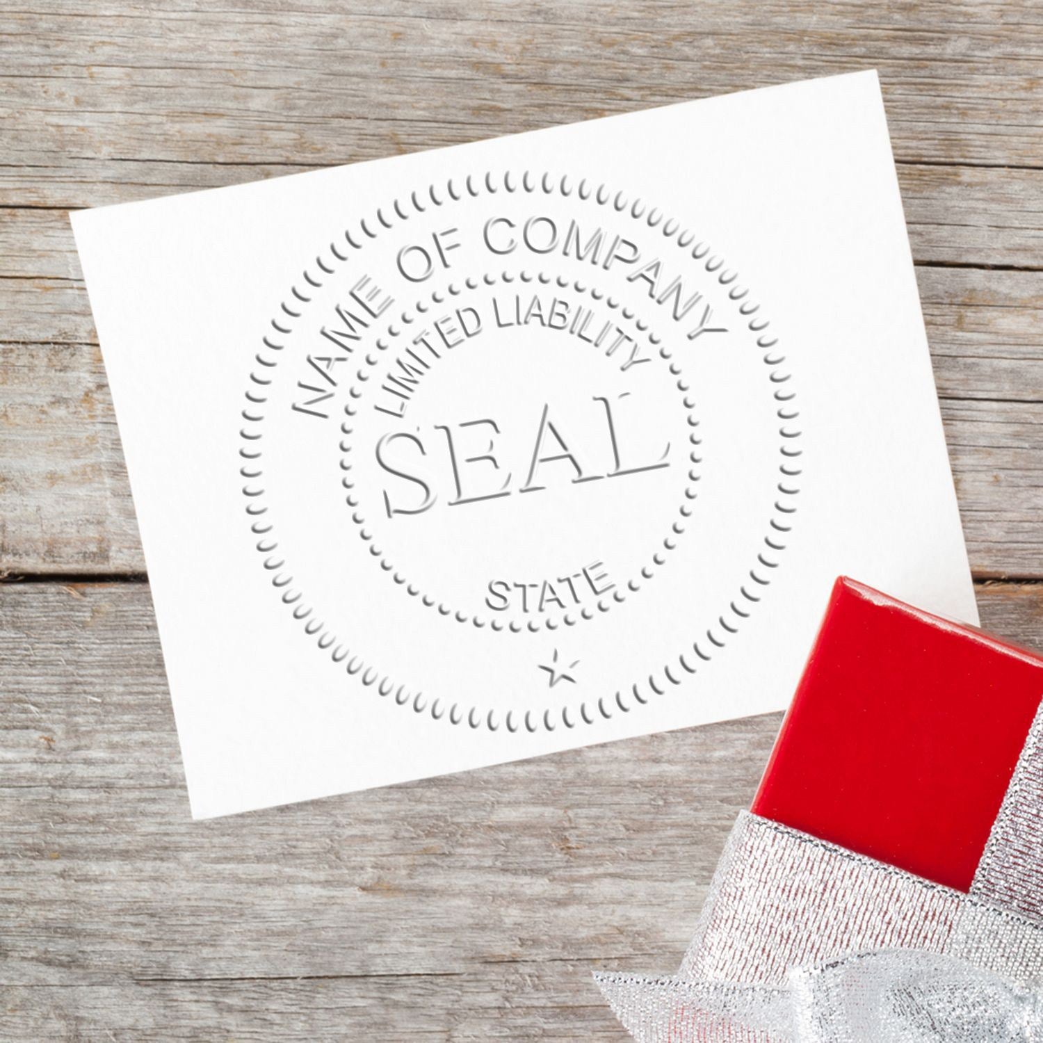 Desk Limited Liablity Stamp and Seal with Star Bundle - Engineer Seal Stamps