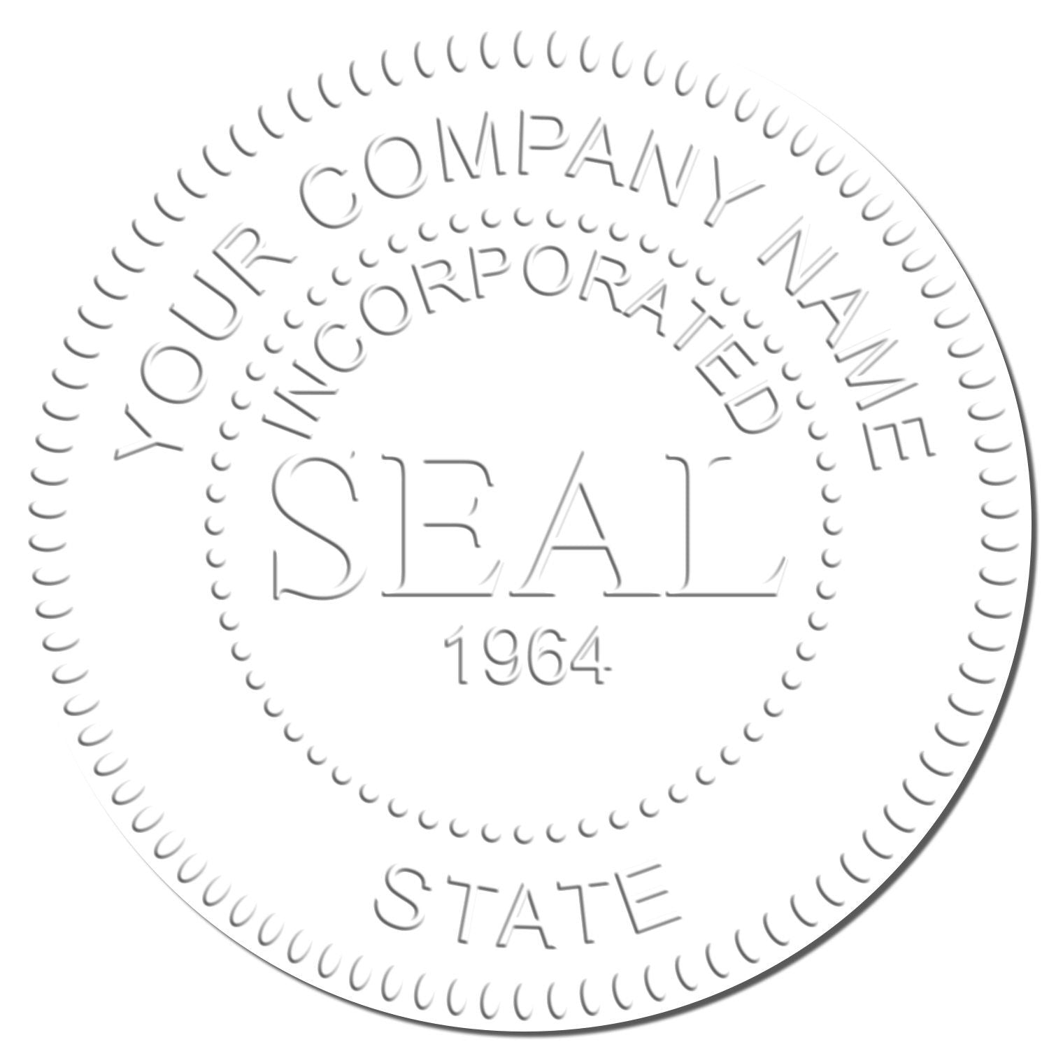 Cast Iron Desk Incorporation Seal with Date - Engineer Seal Stamps