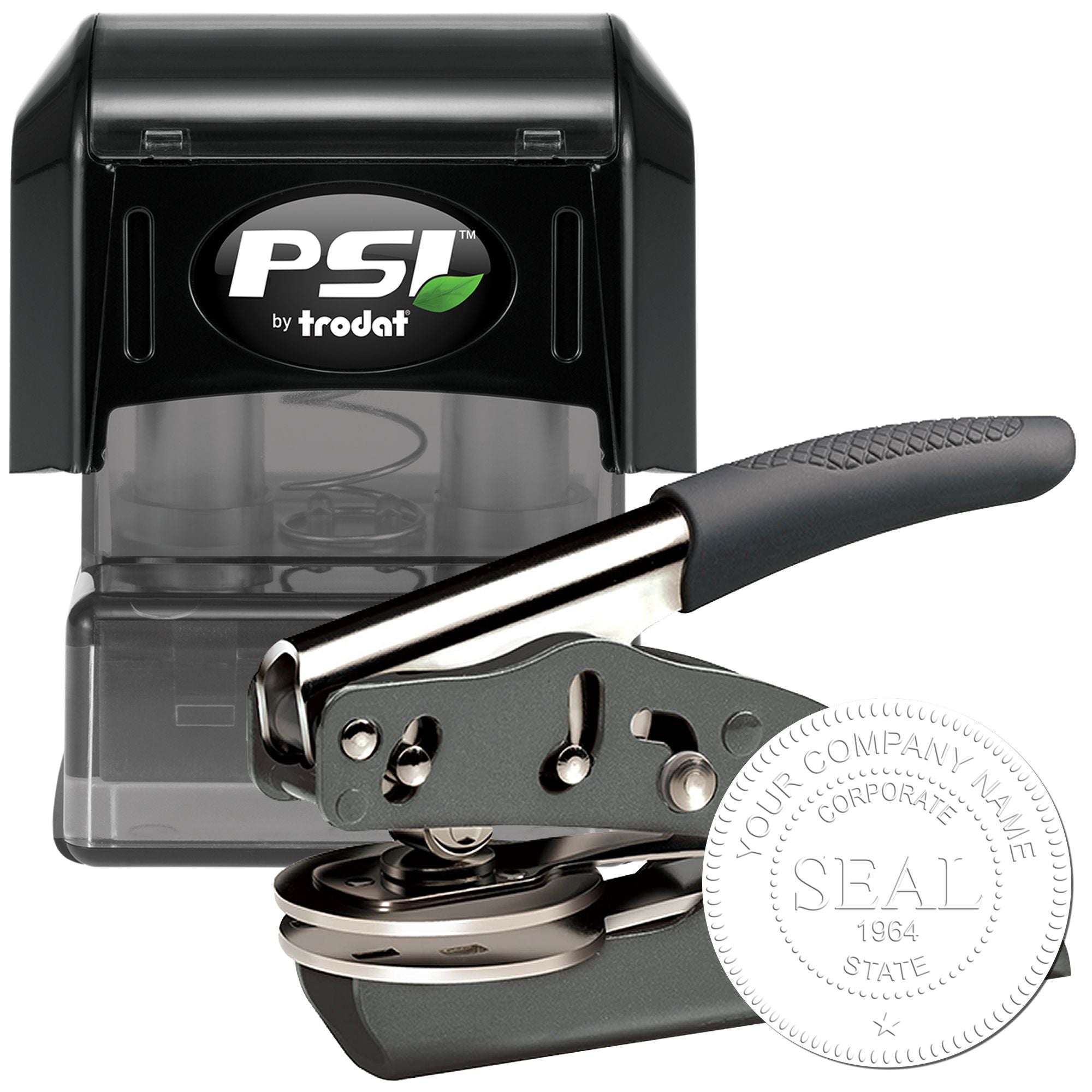 Standard Soft Seal Corporate Seal with Date Combo with PSI Stamp - Engineer Seal Stamps