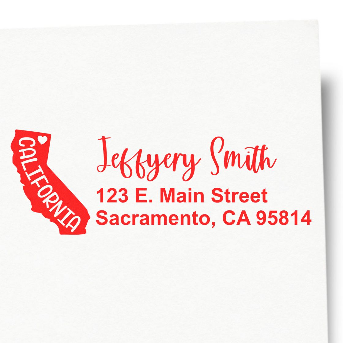 PSI Pre-Inked California State Love Customized Address Stamp - Engineer Seal Stamps