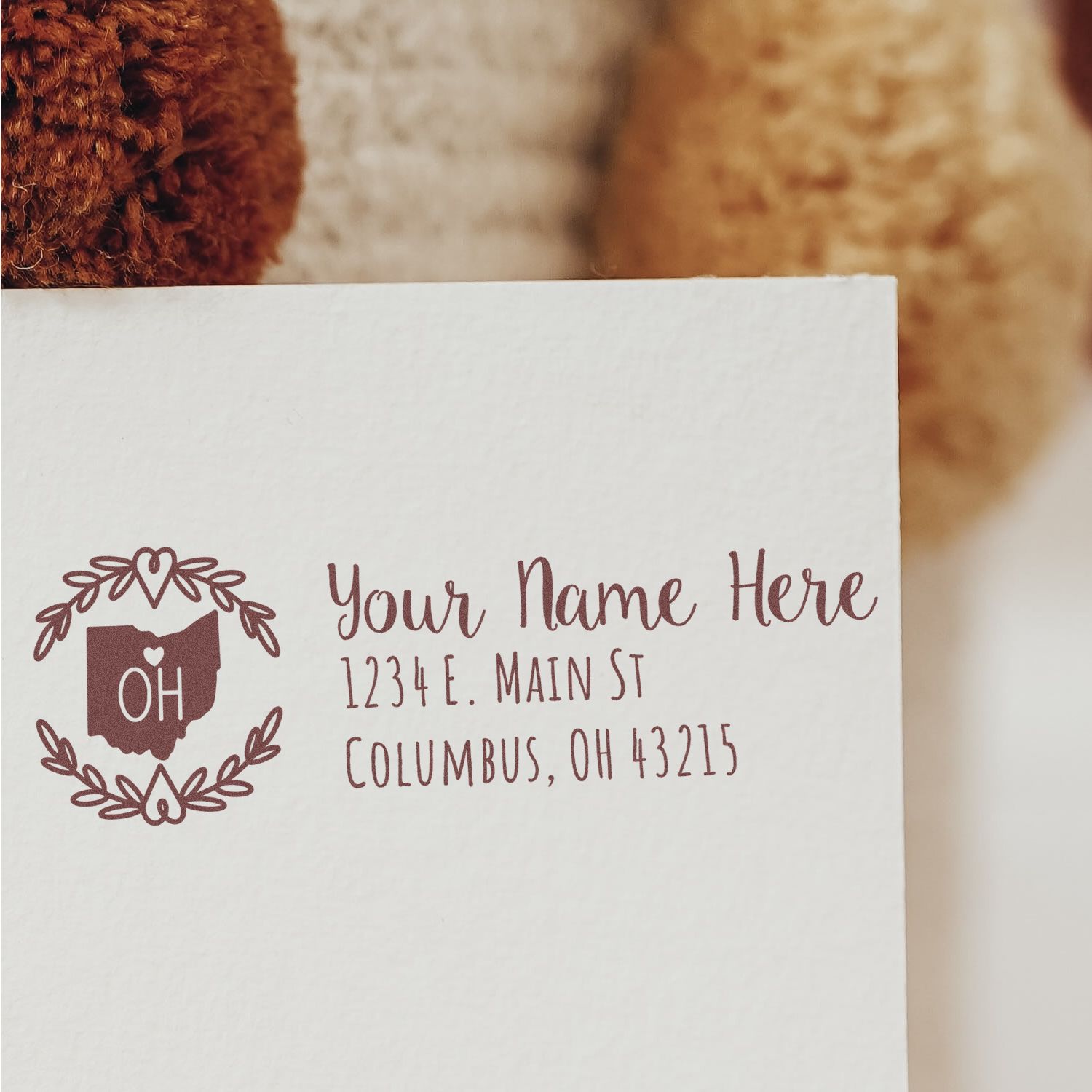 PSI Pre-Inked Ohio State Customized Address Stamp - Engineer Seal Stamps