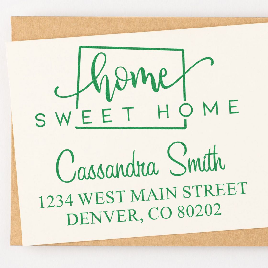 Self-Inking Home Sweet Home Colorado Personalized Mail Stamper - Engineer Seal Stamps