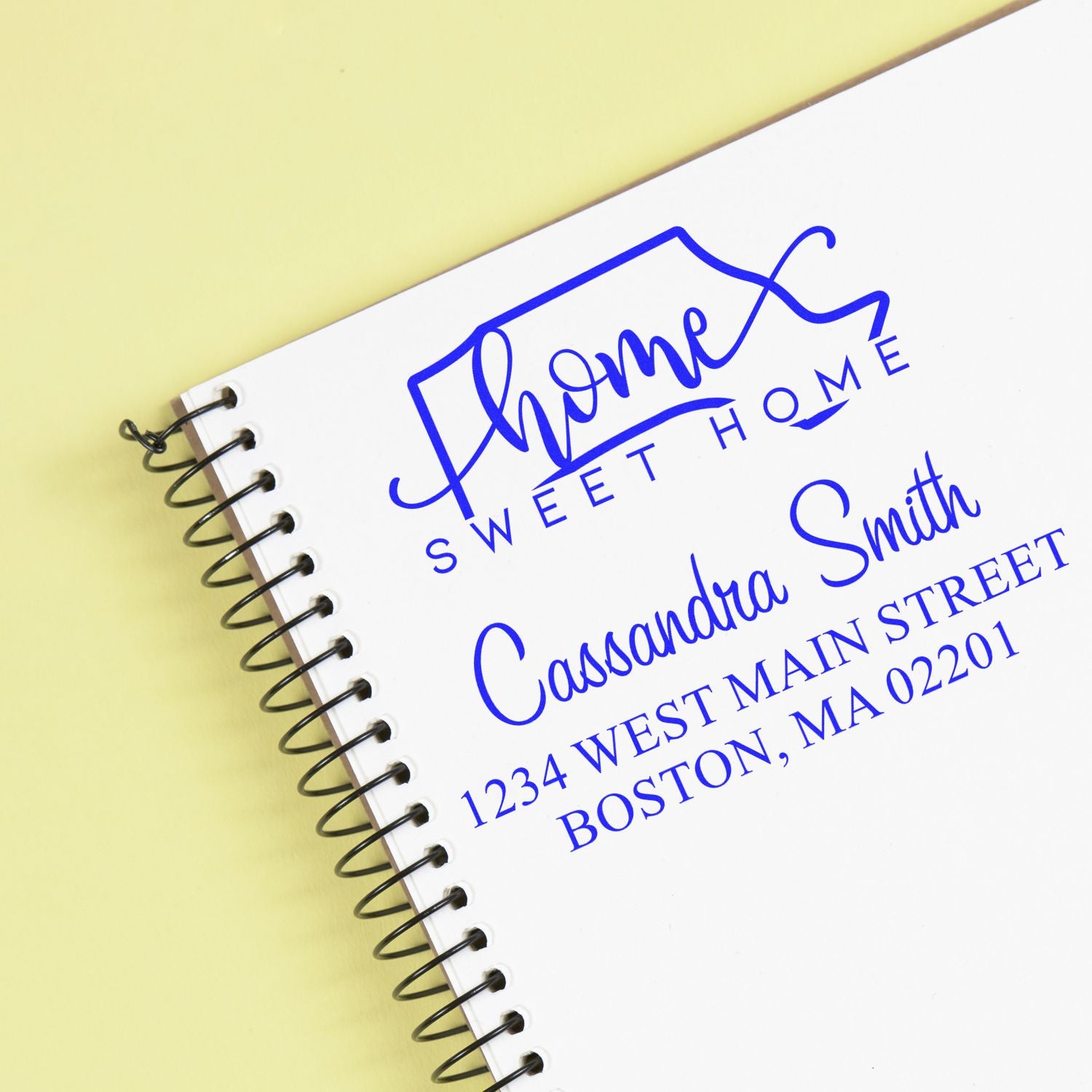 PSI Pre-Inked Home Sweet Home Massachusetts Personalized Address Label Stamp - Engineer Seal Stamps