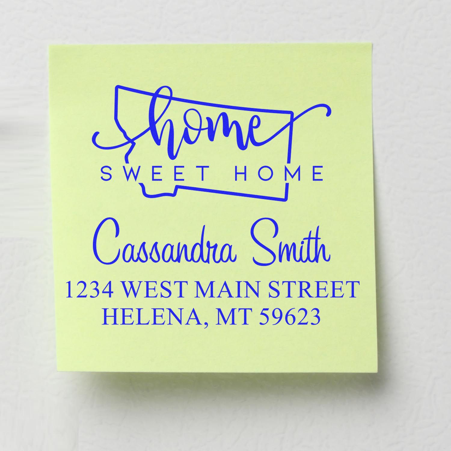 Slim Home Sweet Home Montana Custom Mailing Stamper - Engineer Seal Stamps