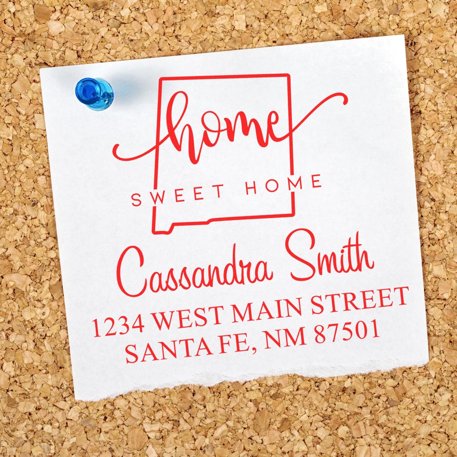 PSI Pre-Inked Home Sweet Home New Mexico Custom Name and Address Stamper - Engineer Seal Stamps