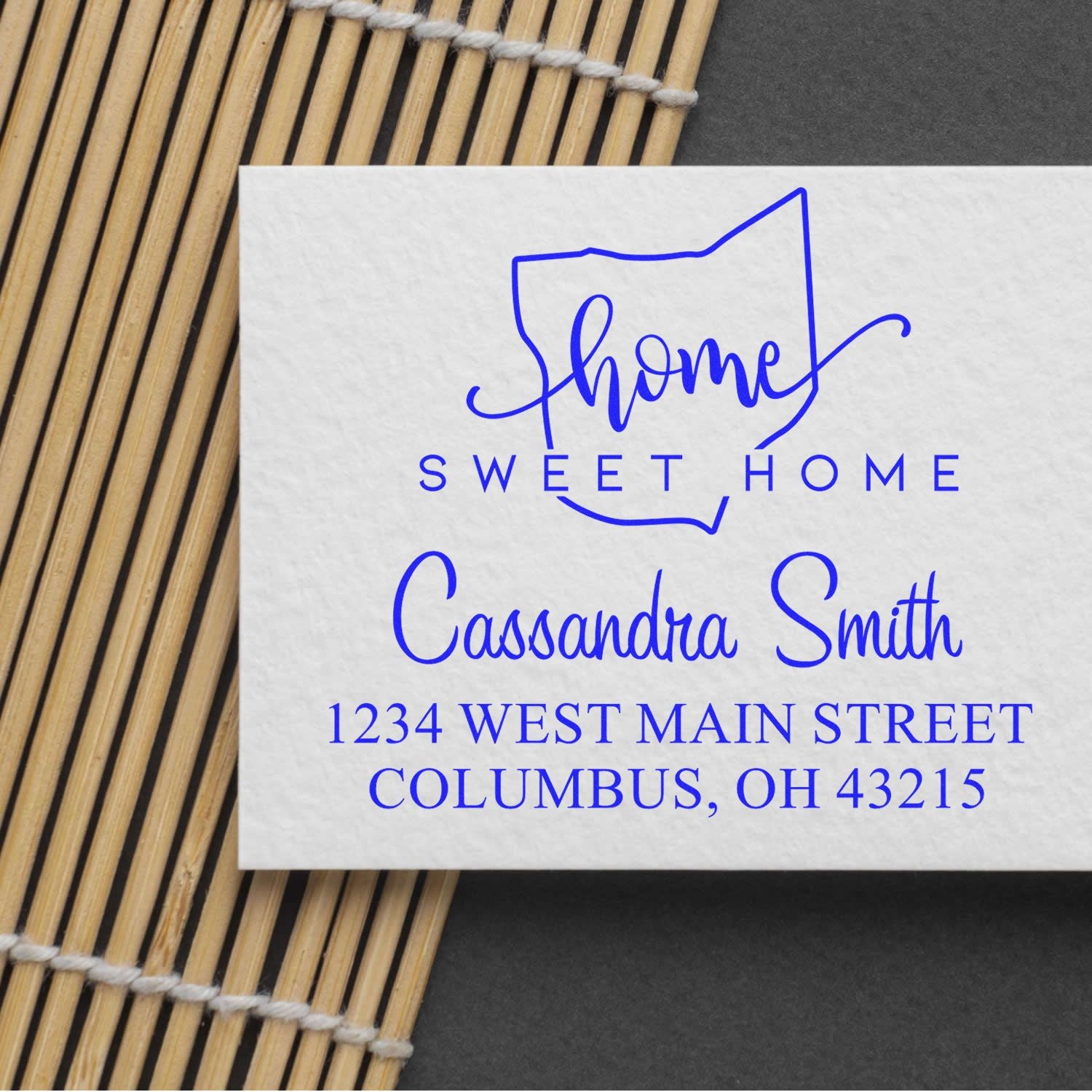 Self-Inking Home Sweet Home Ohio Custom Return Address Stamp - Engineer Seal Stamps