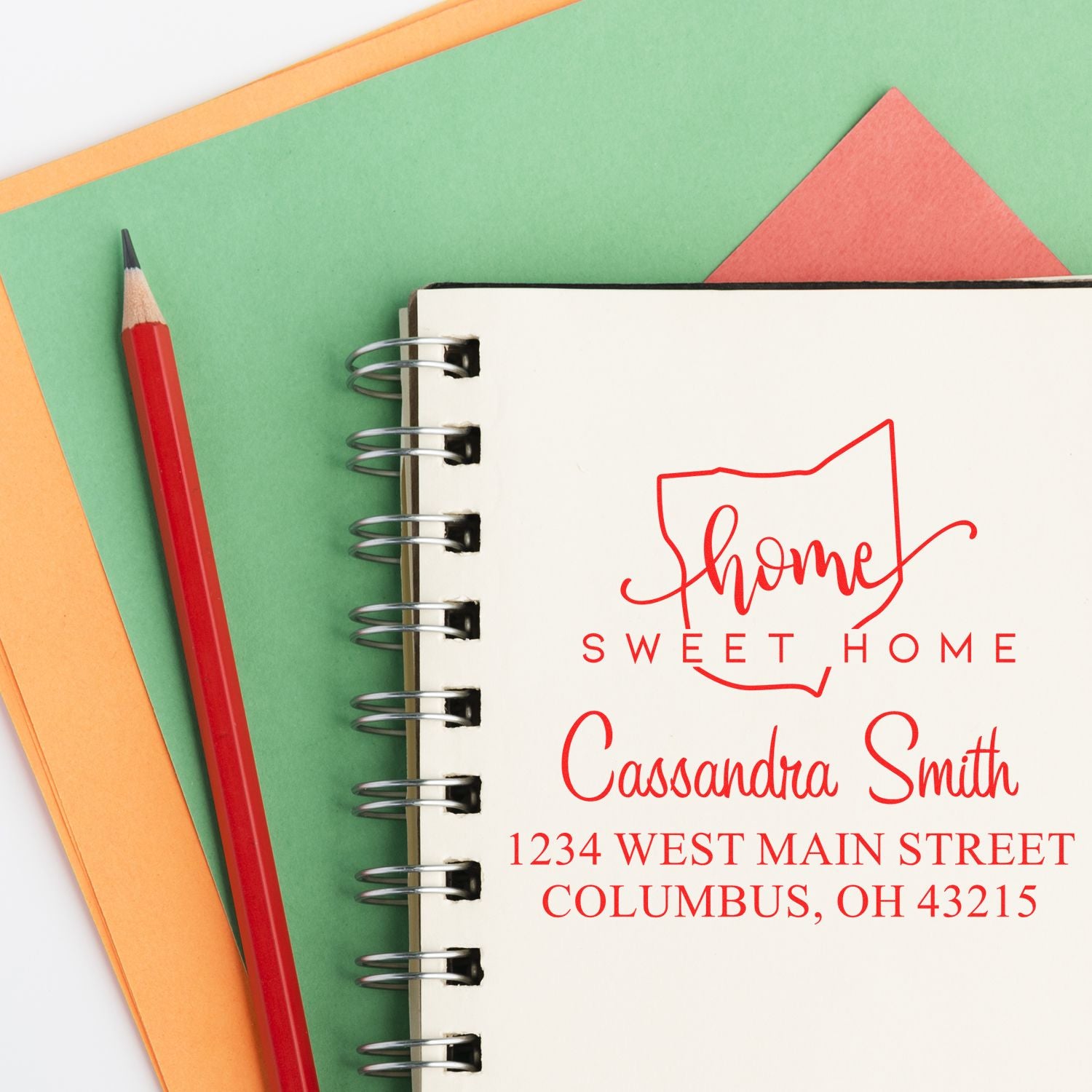 PSI Pre-Inked Home Sweet Home Ohio Custom Mailing Rubber Stamp - Engineer Seal Stamps