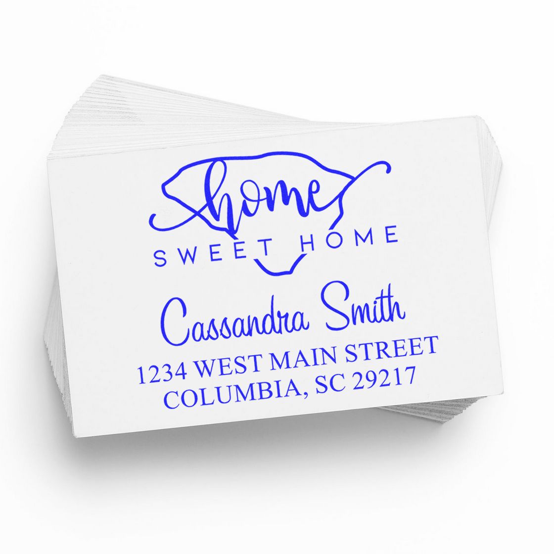 Self-Inking Home Sweet Home South Carolina Custom Name and Address Rubber Stamp - Engineer Seal Stamps