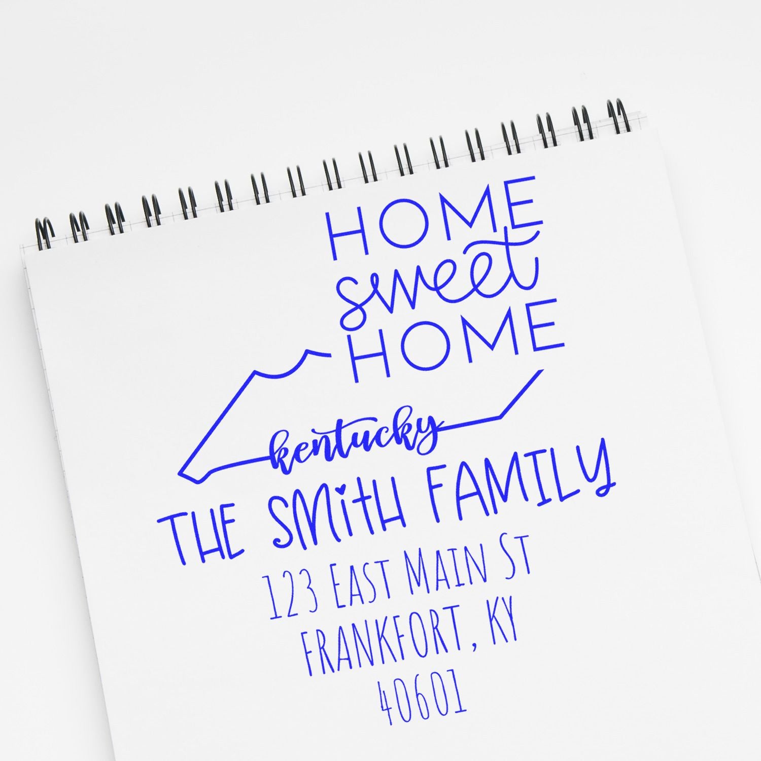 PSI Pre-Inked Kentucky Home Sweet Home Customized Return Address Rubber Stamp - Engineer Seal Stamps