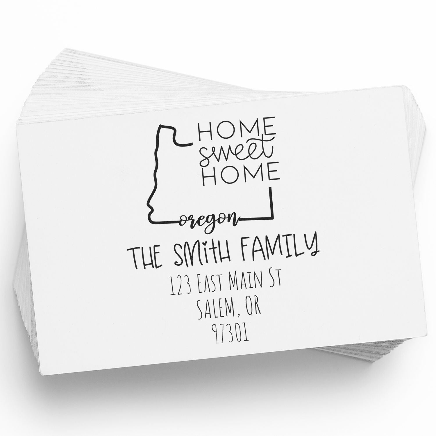 Self-Inking Oregon Home Sweet Home Customized Home Address Rubber Stamp - Engineer Seal Stamps
