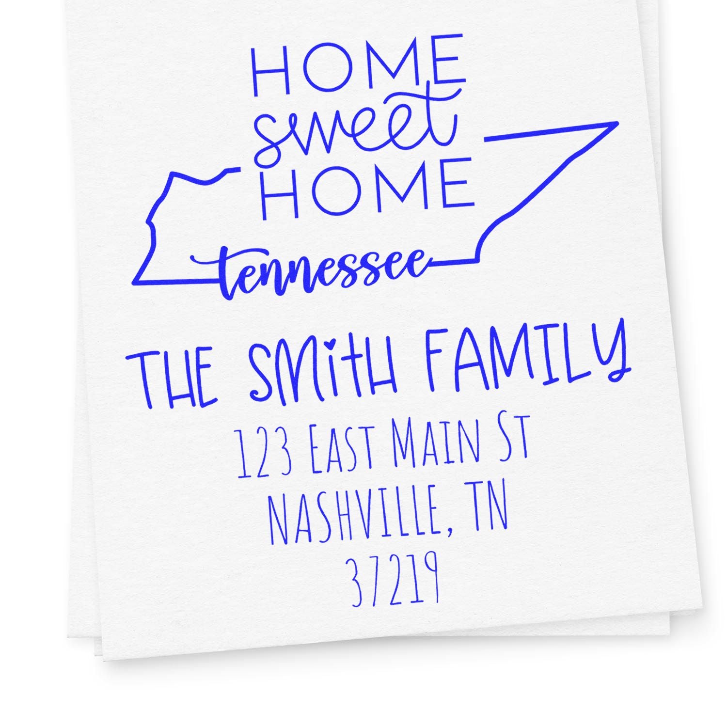 PSI Pre-Inked Tennessee Home Sweet Home Customized New Address Stamp - Engineer Seal Stamps