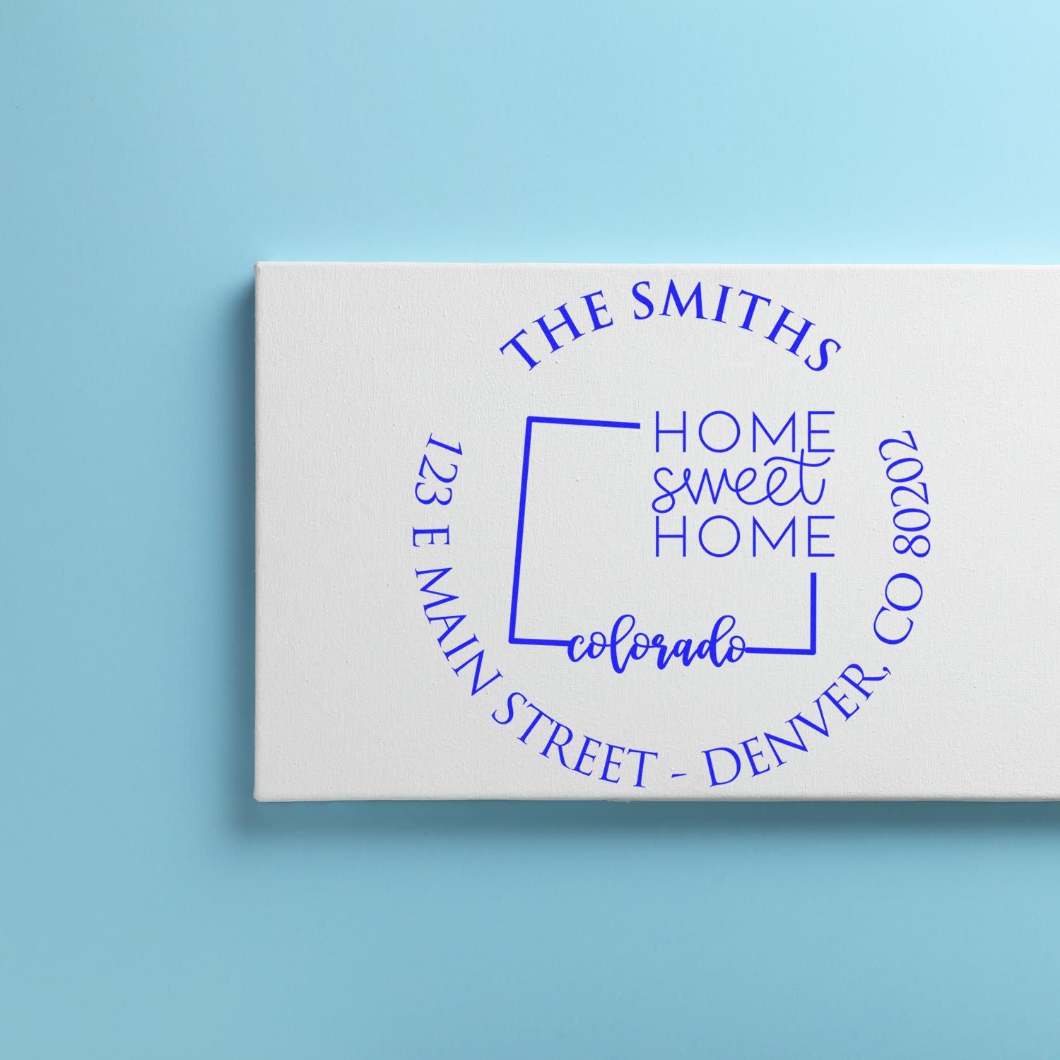 Round PSI Colorado State Home Sweet Home Mailing Address Pre-Inked Stamp - Engineer Seal Stamps