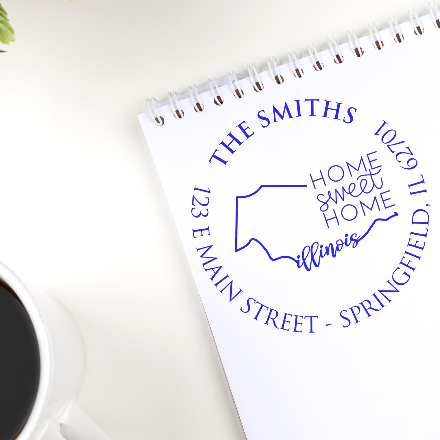 Round PSI Idaho State Home Sweet Home Name and Address Pre-Inked Stamp - Engineer Seal Stamps