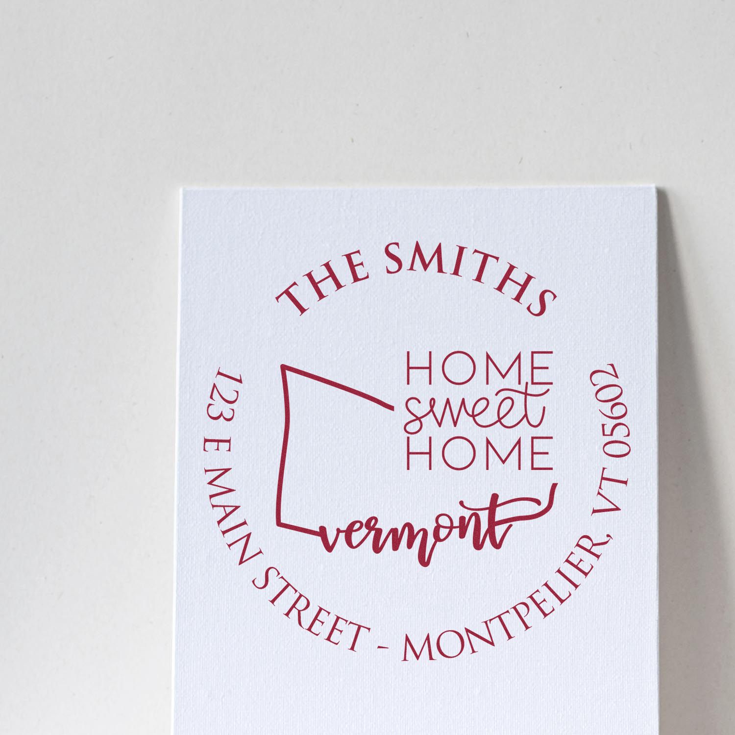 Round PSI Virginia State Home Sweet Home Personalized Mailing Stamp - Engineer Seal Stamps