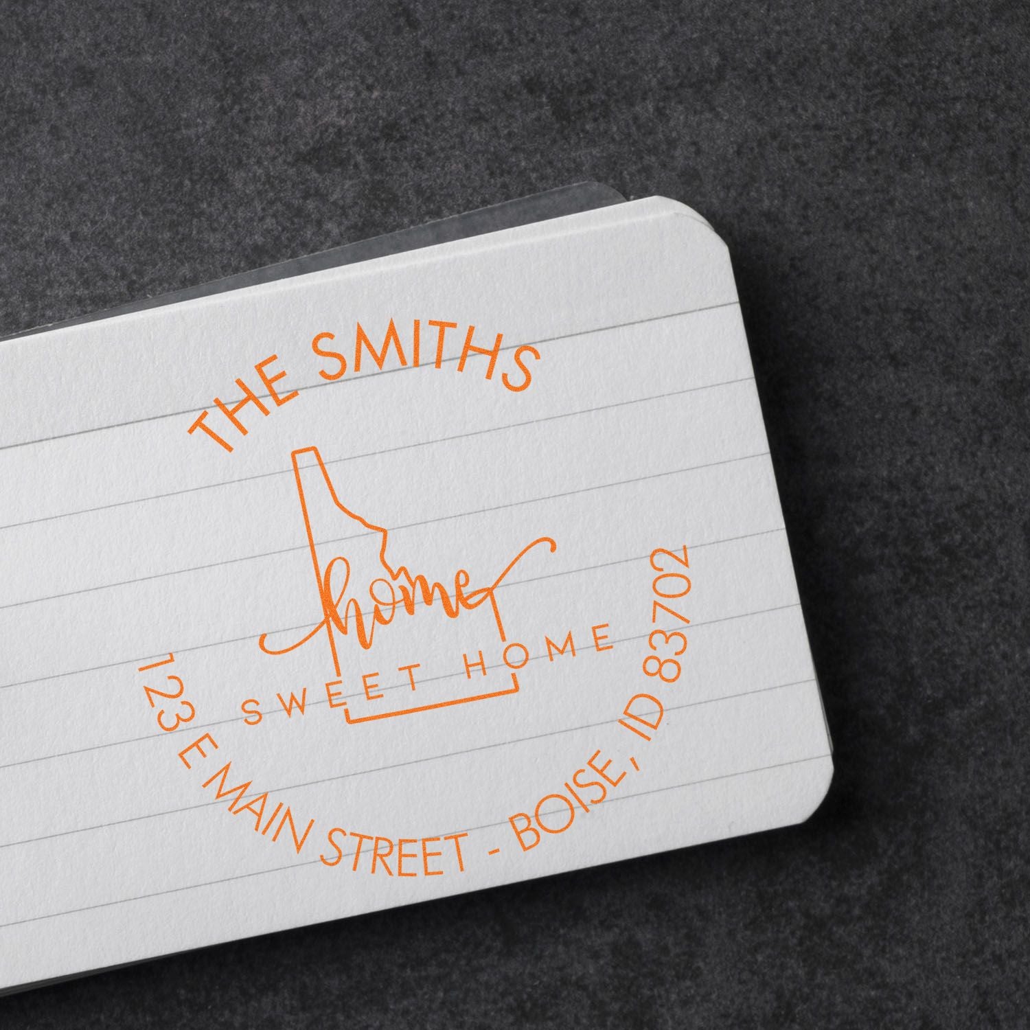 Slim Home Sweet Home for Idaho Personalized Home Address For Envelopes Pre-Inked Stamp - Engineer Seal Stamps
