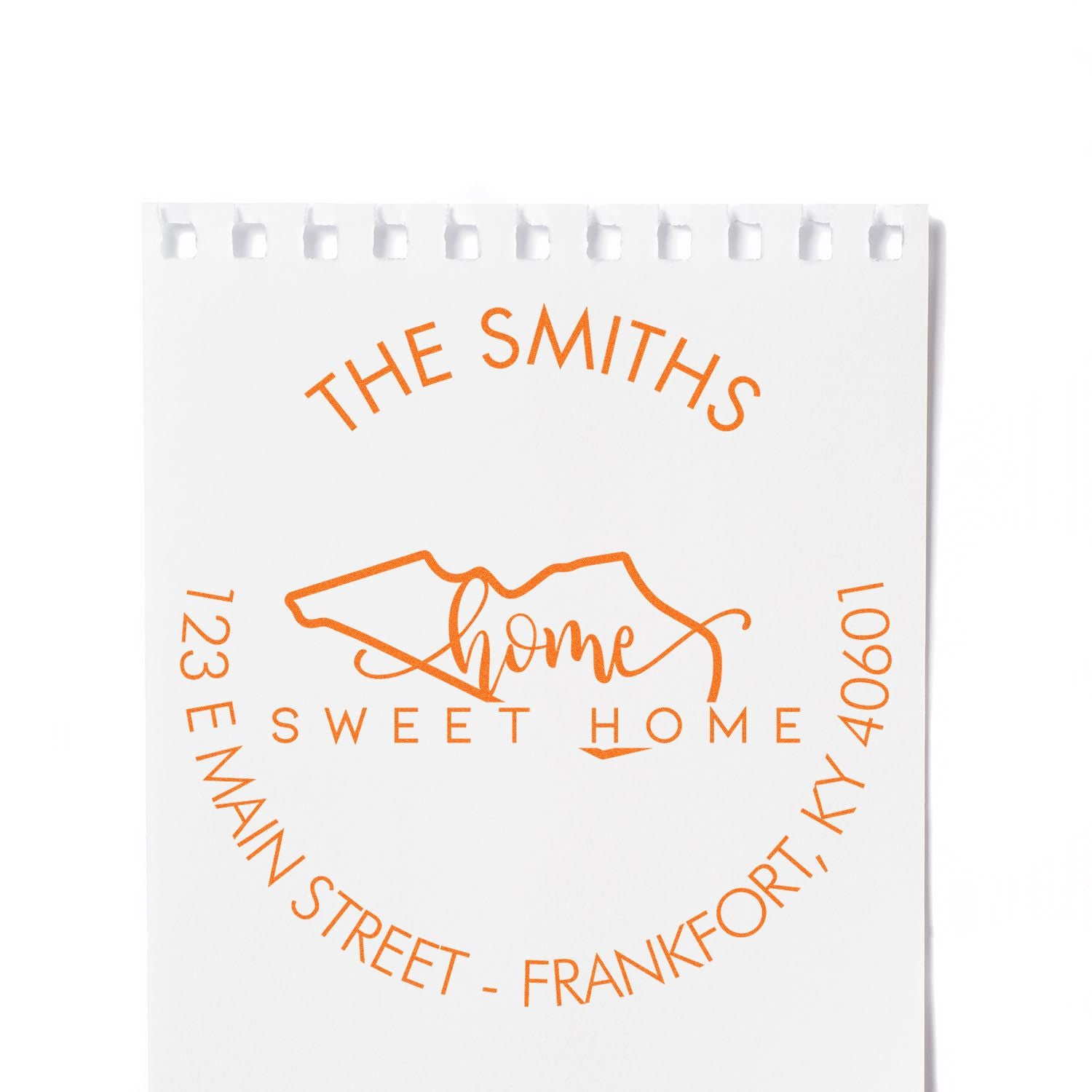 Round PSI Home Sweet Home for Kentucky Address Return Stamper - Engineer Seal Stamps
