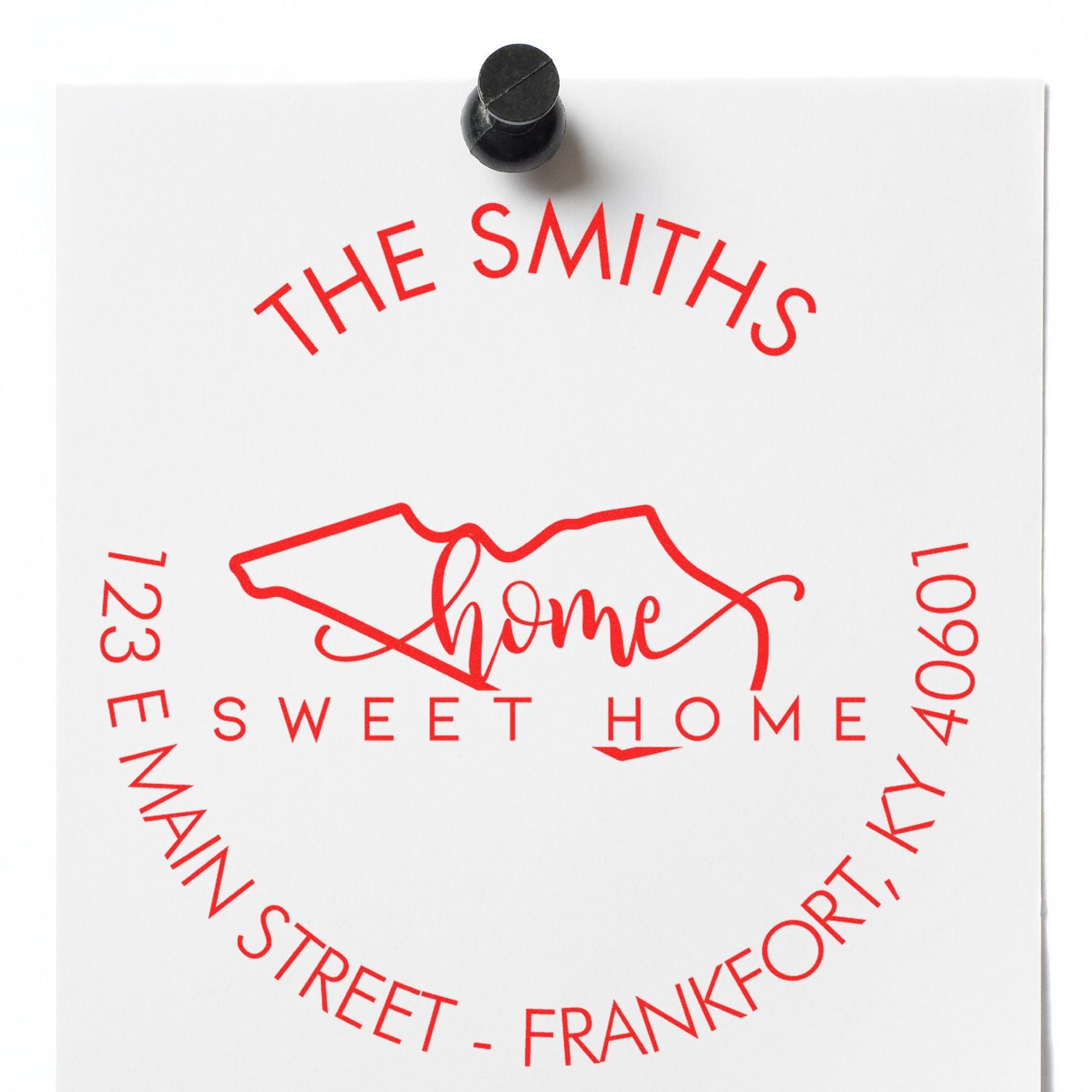 Round PSI Home Sweet Home for Kentucky Address Return Stamper - Engineer Seal Stamps