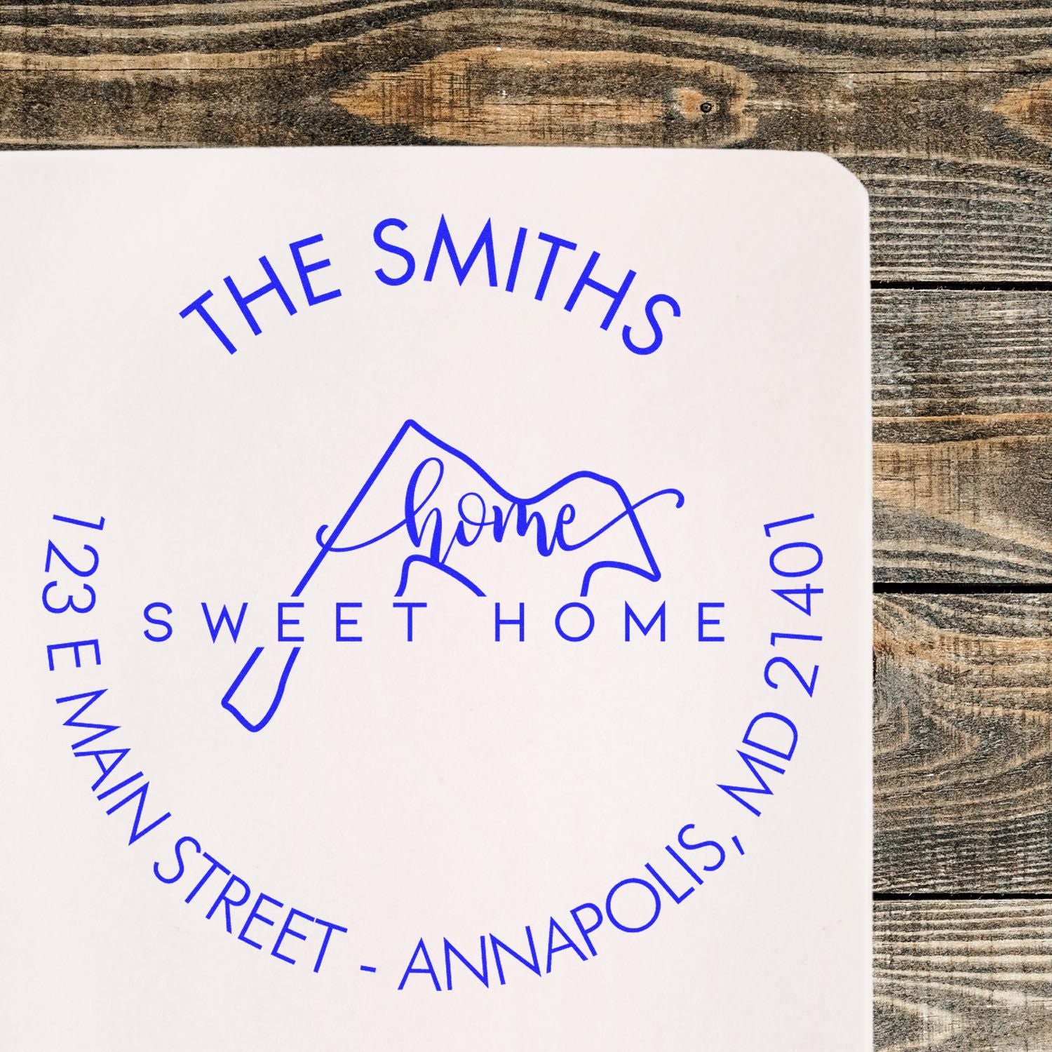 Self-Inking Round Home Sweet Home for Maryland Custom New Address Rubber Stamp - Engineer Seal Stamps