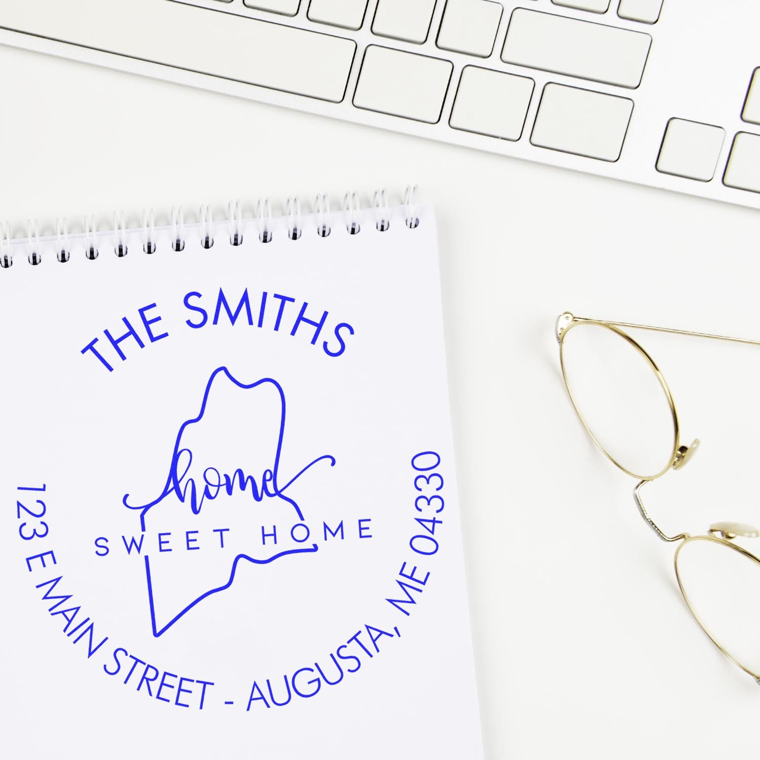 Slim Home Sweet Home for Maine Personalized Mail Pre-Inked Stamp - Engineer Seal Stamps