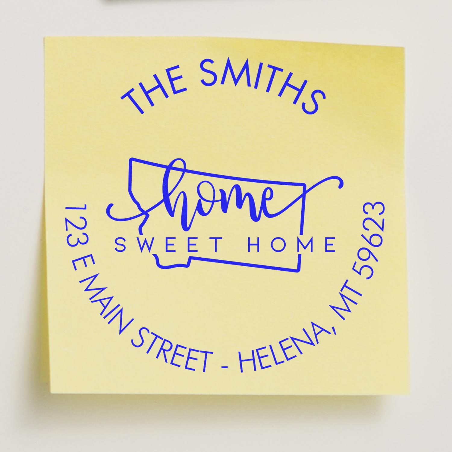 Slim Home Sweet Home for Montana Personalized Mailing Stamp - Engineer Seal Stamps