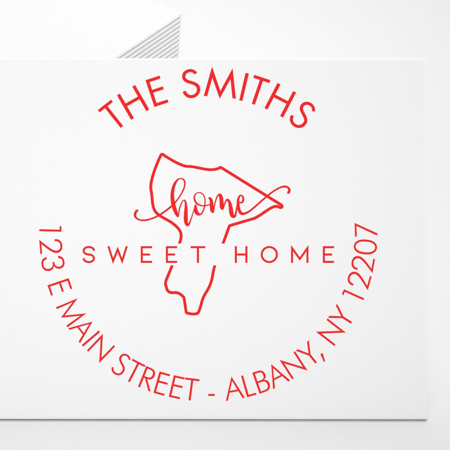 Slim Home Sweet Home for New York Personalized New Address Stamp - Engineer Seal Stamps