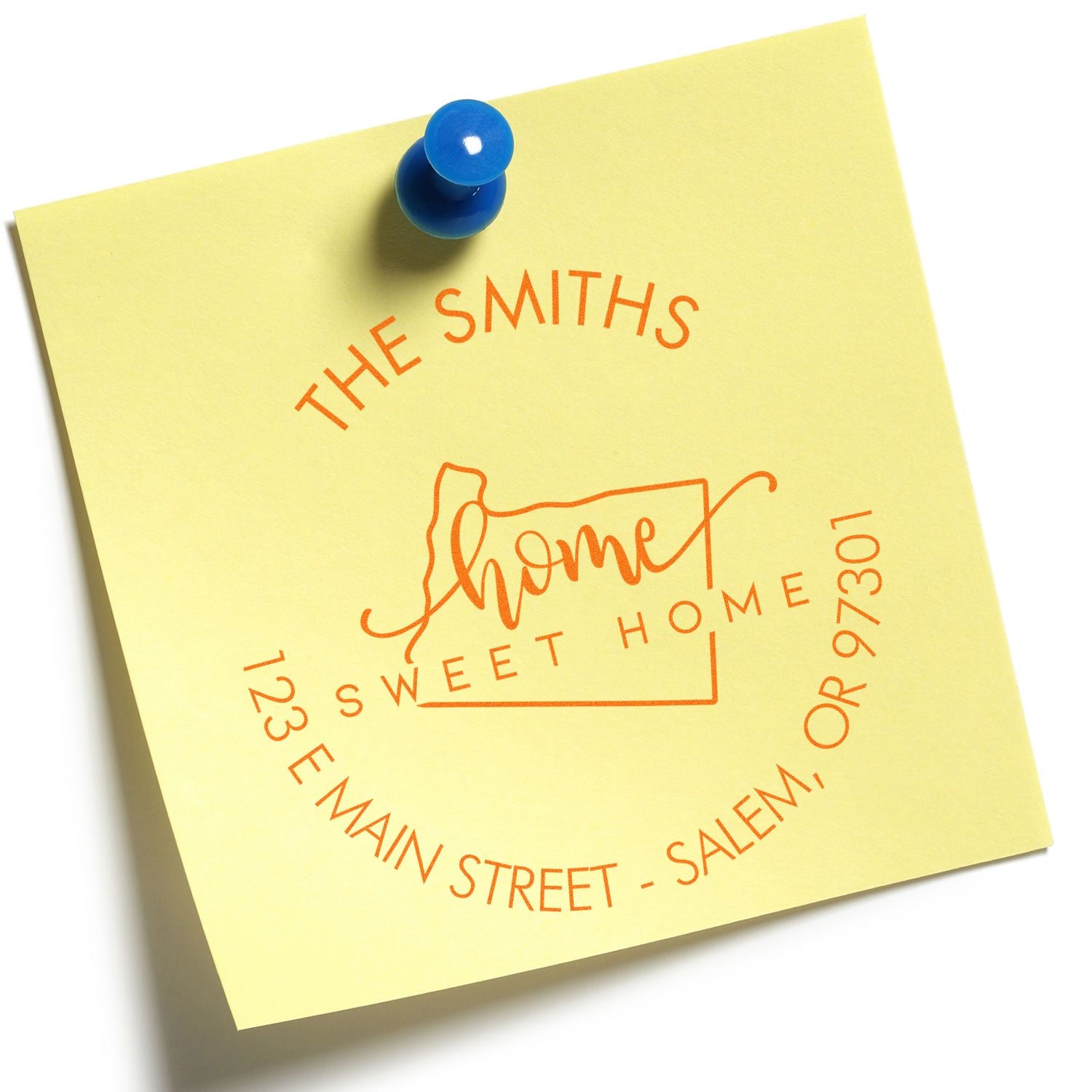 Self-Inking Round Home Sweet Home for Oregon Customizable Address Stamper - Engineer Seal Stamps