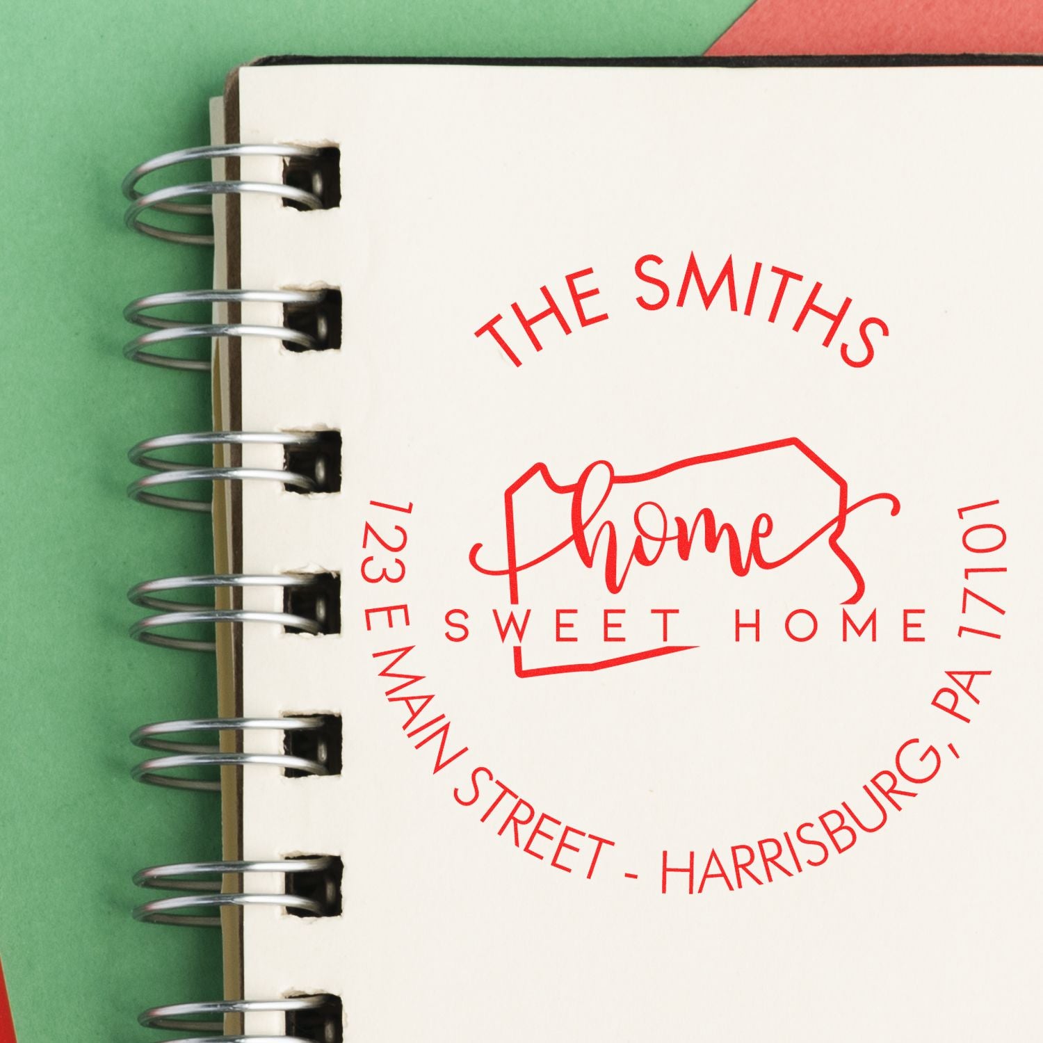 Slim Home Sweet Home for Pennsylvania Personalized Return Address Stamp - Engineer Seal Stamps