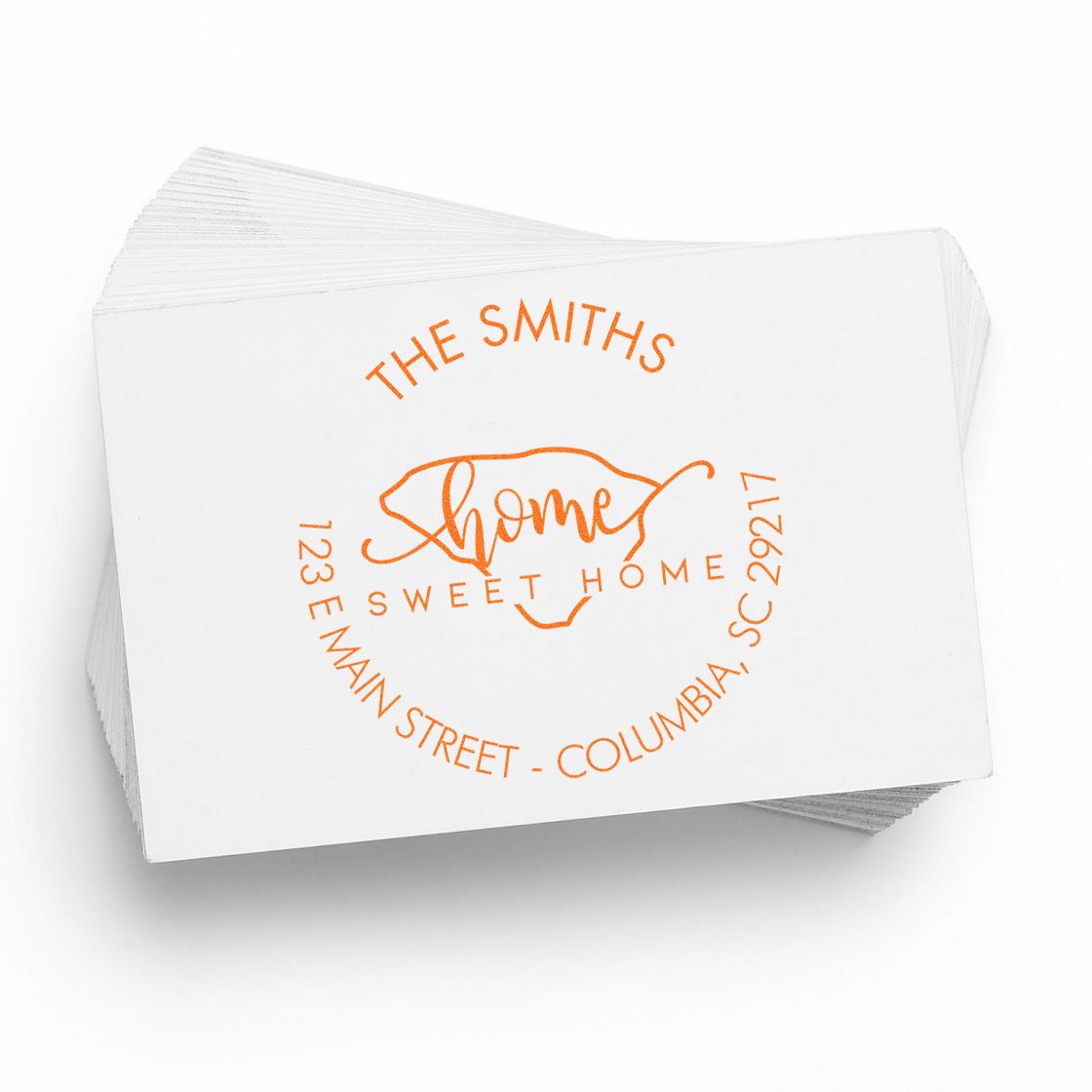 Self-Inking Round Home Sweet Home for South Carolina Customizable Home Address For Envelopes Stamper - Engineer Seal Stamps