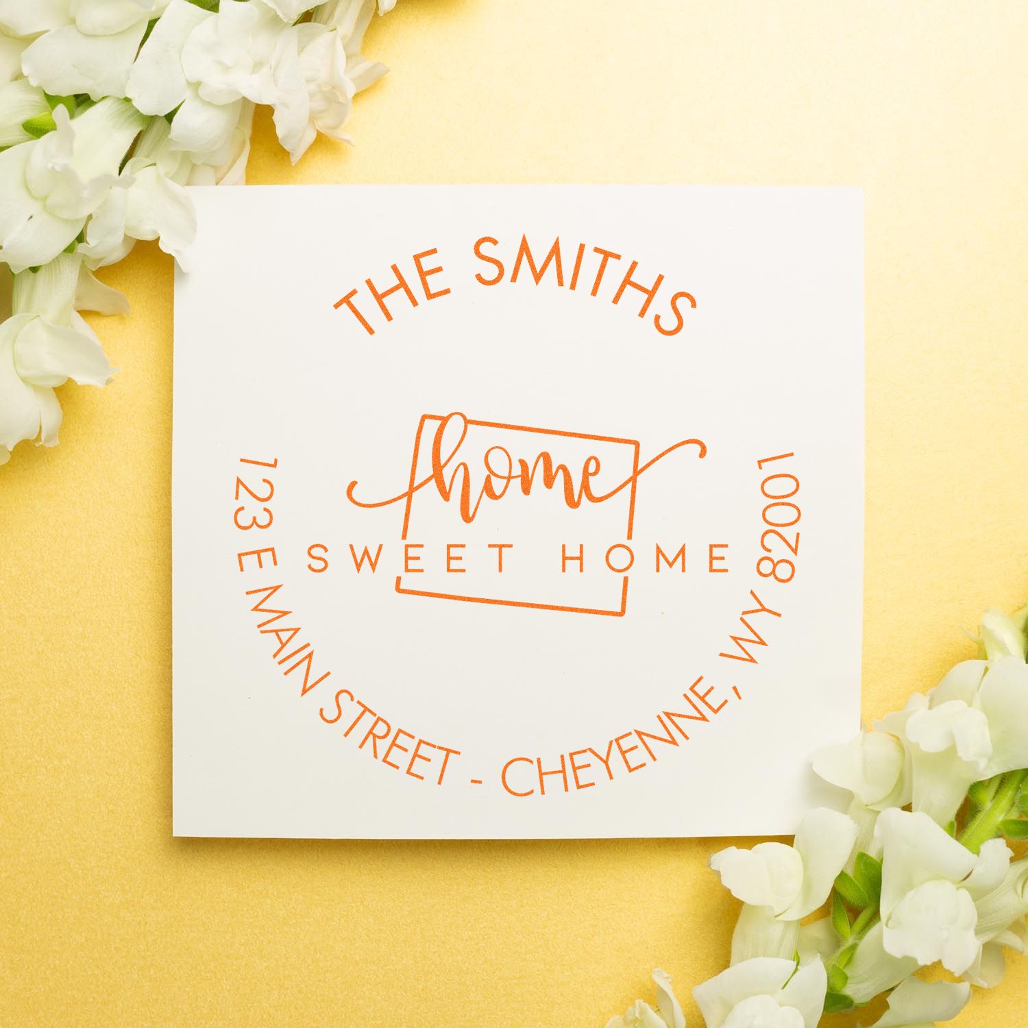 Slim Home Sweet Home for Wyoming Address Stamp - Engineer Seal Stamps