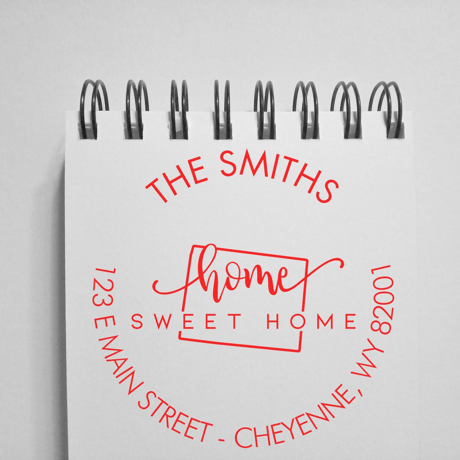 Slim Home Sweet Home for Wyoming Address Stamp - Engineer Seal Stamps