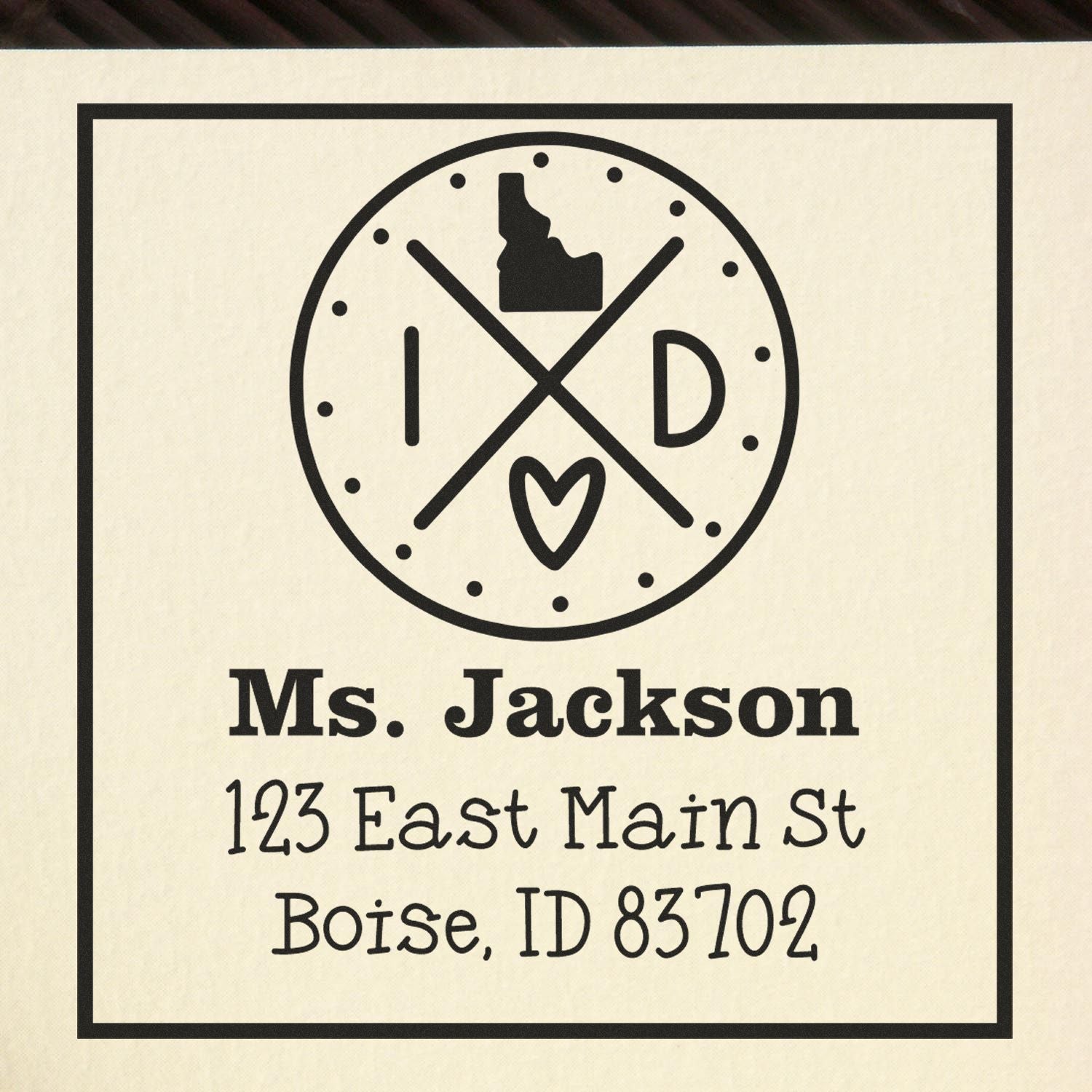 PSI Pre-Inked Idaho State Cross Customizable Mail Stamp - Engineer Seal Stamps