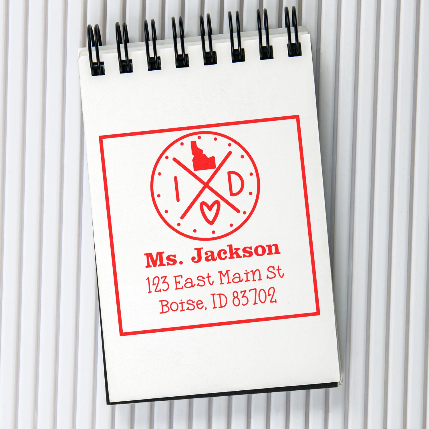 Wood Handle Idaho State Cross Customized Home Address for Envelopes Rubber Stamp - Engineer Seal Stamps