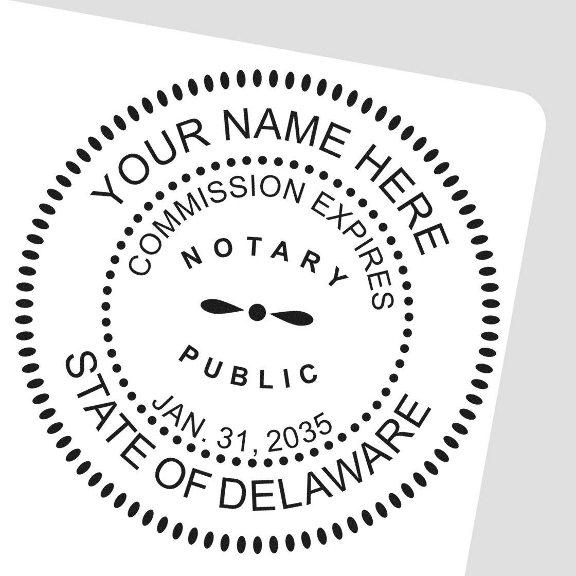 Delaware Soft Notary Supply Kit with Stamp and Notary Seal - Engineer Seal Stamps