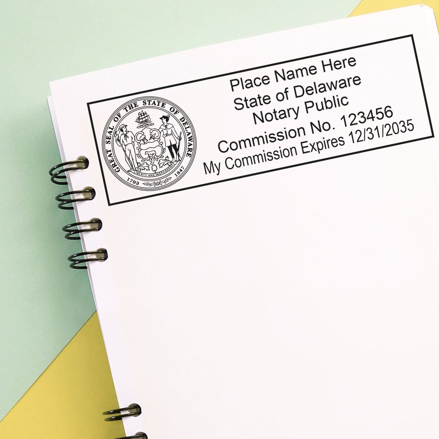 DE Notary Package with PSI Pre-Inked Notary Stamps - Engineer Seal Stamps