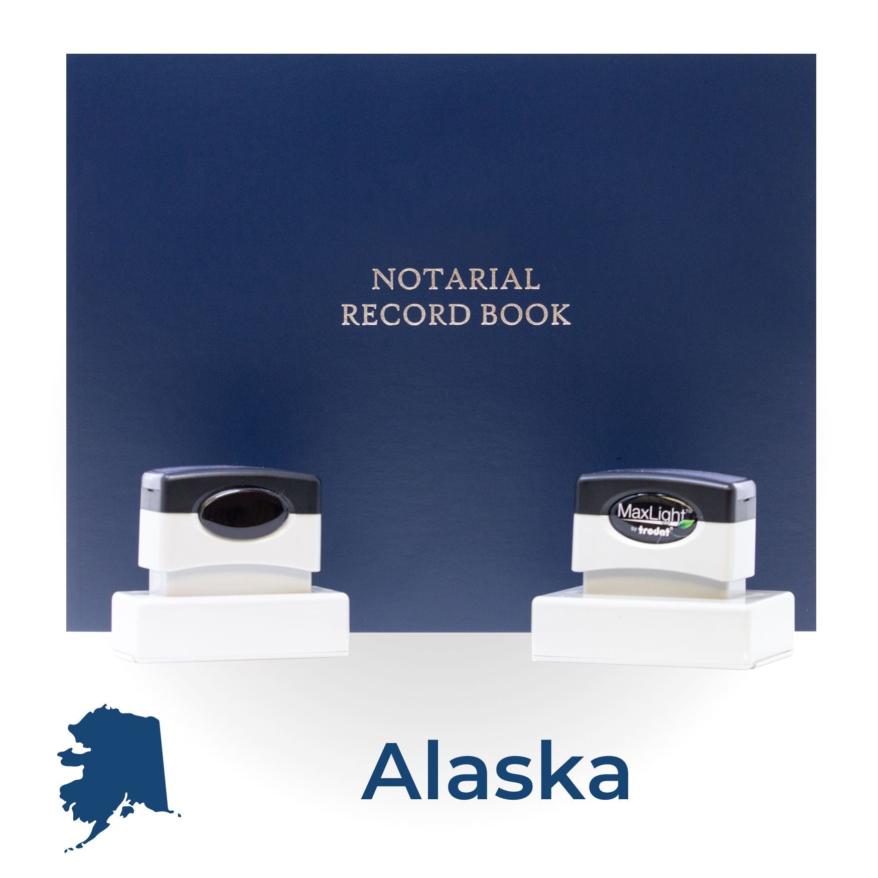 MaxLight Pre-Inked Notary Stamp Package for Alaska - Engineer Seal Stamps