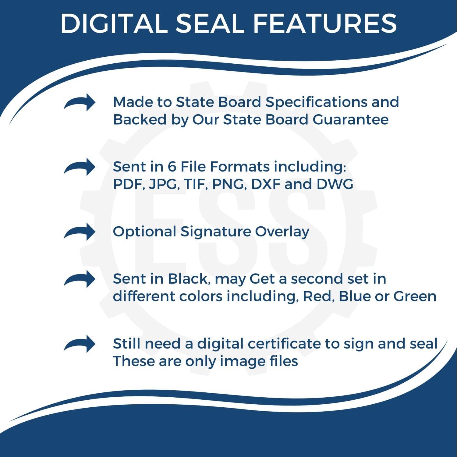 Professional Engineer eSeal Electronic Image Stamp of Seal, featuring a detailed design for official documents, ensuring authenticity and compliance.