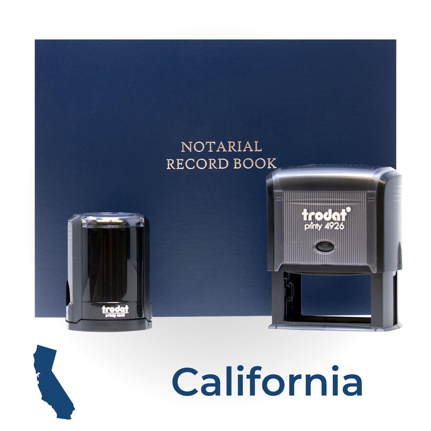 Self Inking Notary Supply Kit for California - Engineer Seal Stamps