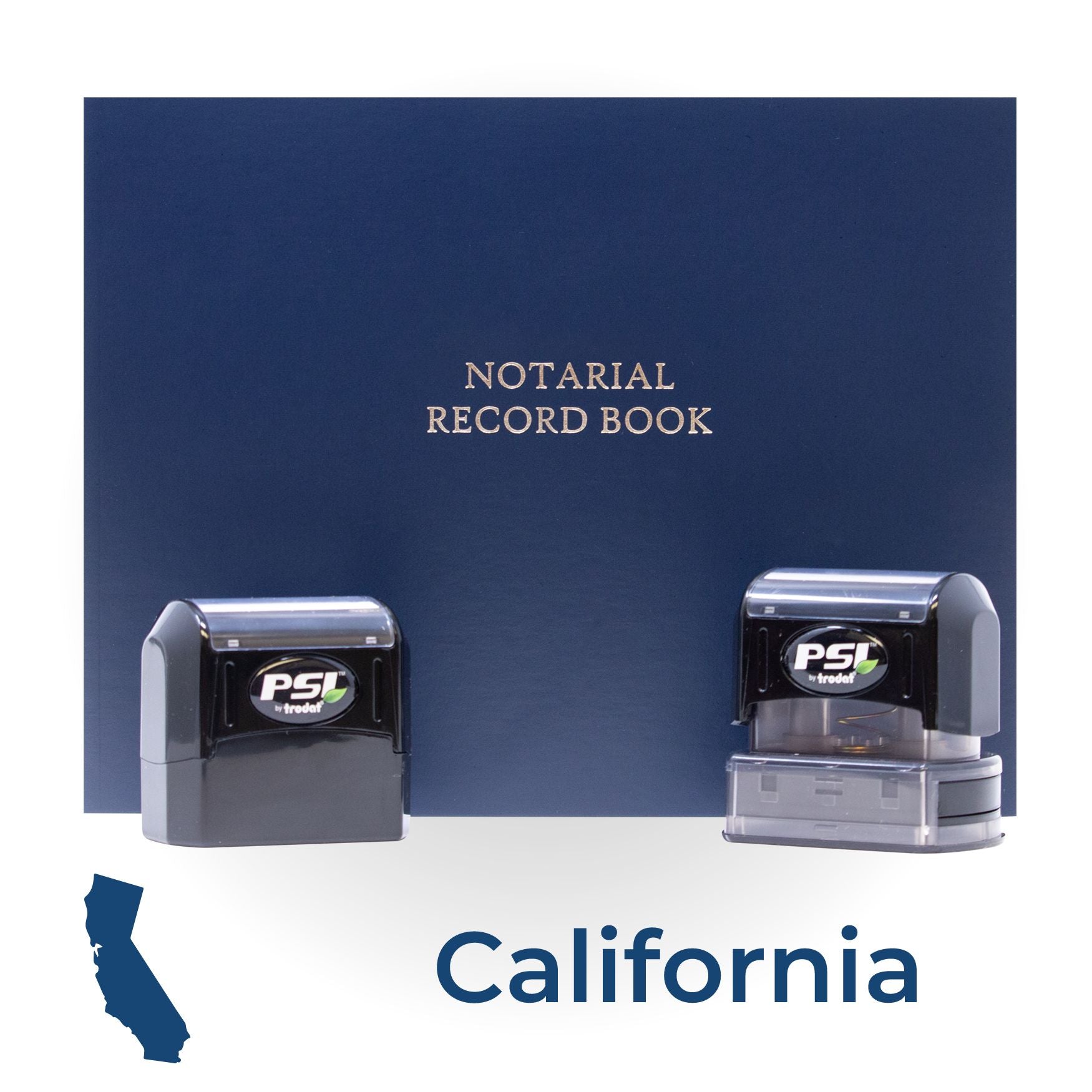 CA Notary Package with PSI Pre-Inked Notary Stamps - Engineer Seal Stamps