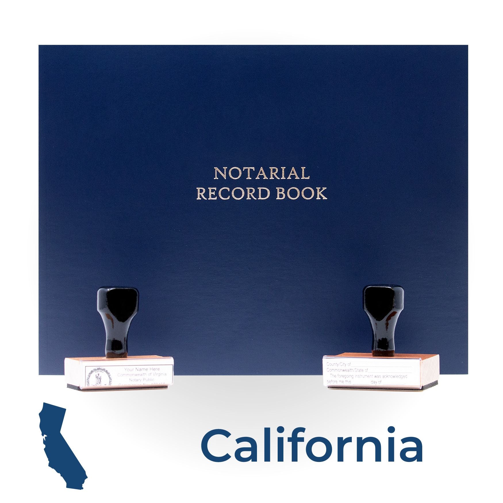 California Notary Public Kit with Rubber Stamps - Engineer Seal Stamps