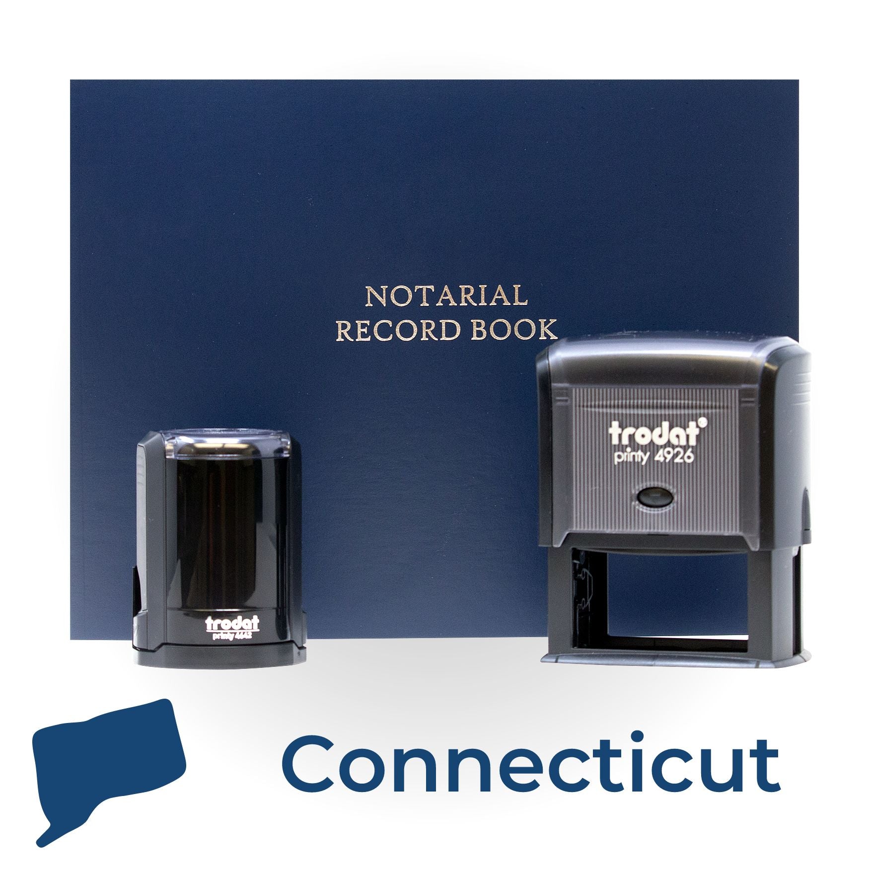 Self Inking Notary Supply Kit for Connecticut - Engineer Seal Stamps