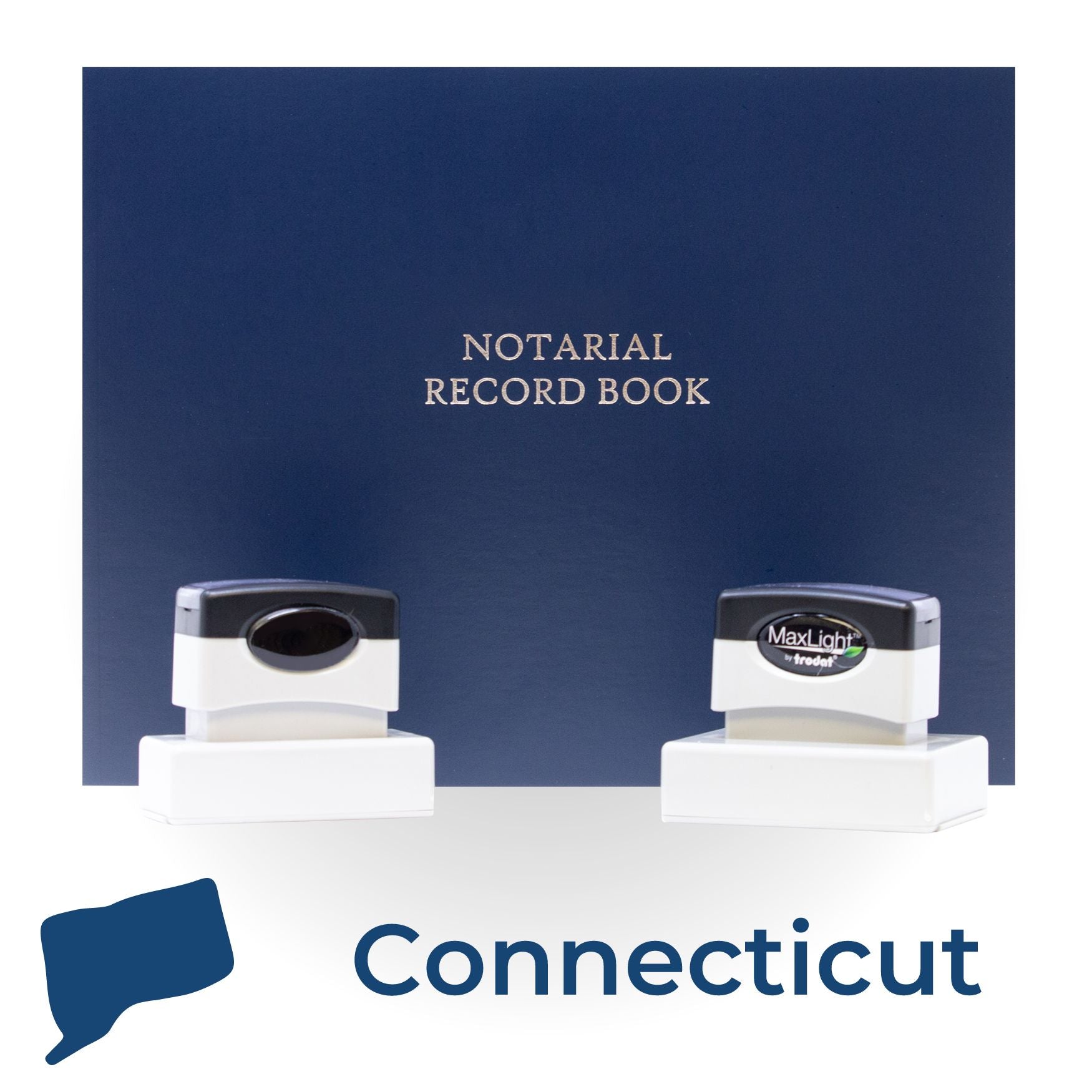 MaxLight Pre-Inked Notary Stamp Package for Connecticut - Engineer Seal Stamps