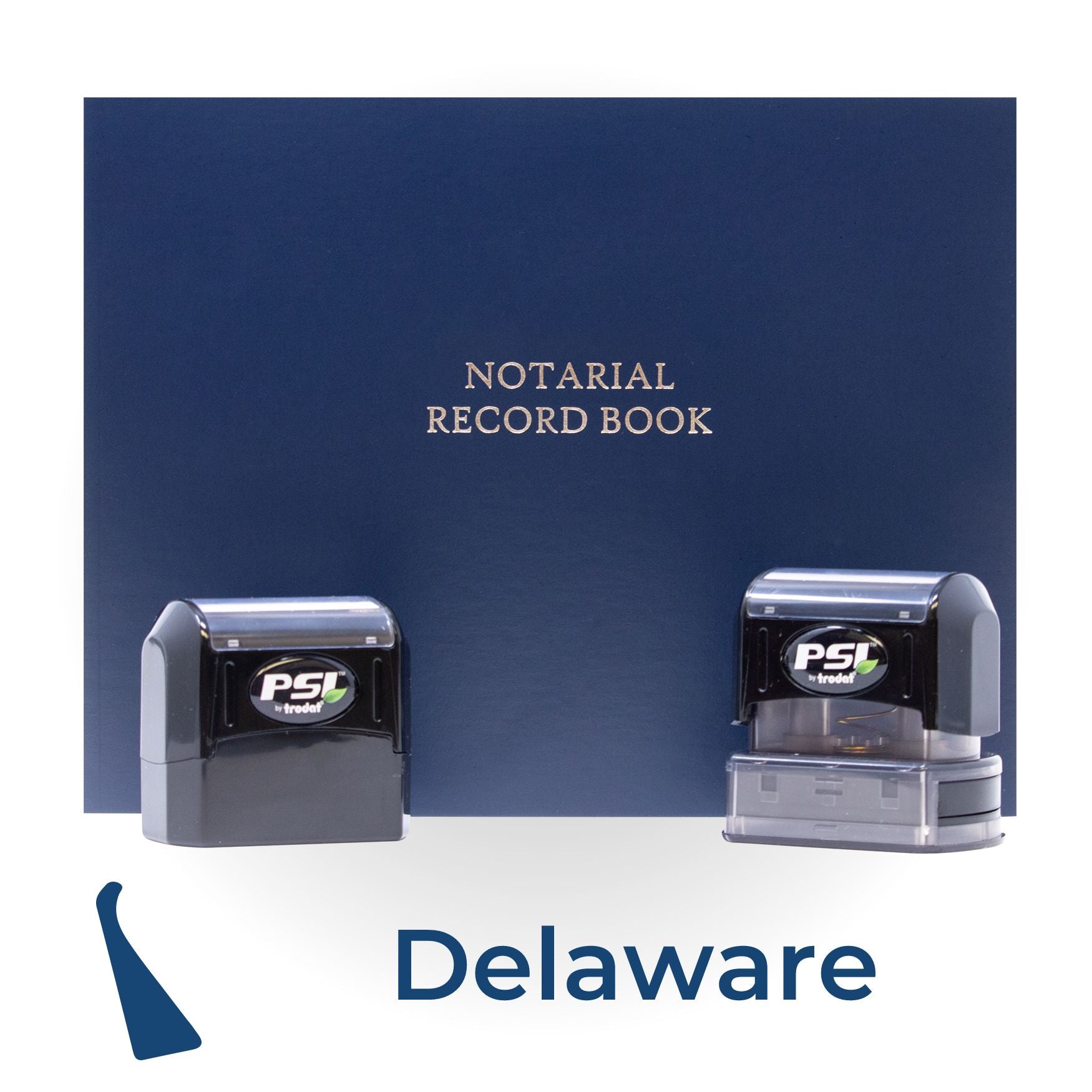 DE Notary Package with PSI Pre-Inked Notary Stamps - Engineer Seal Stamps