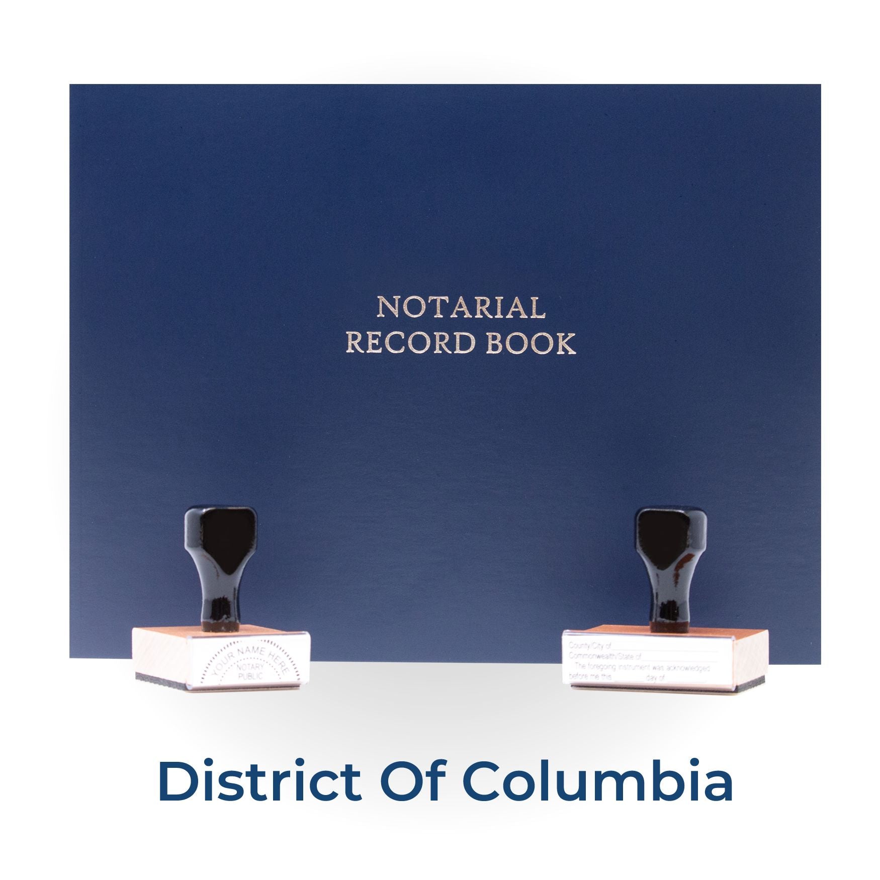 District of Columbia Round Notary Kit with Rubber Stamps