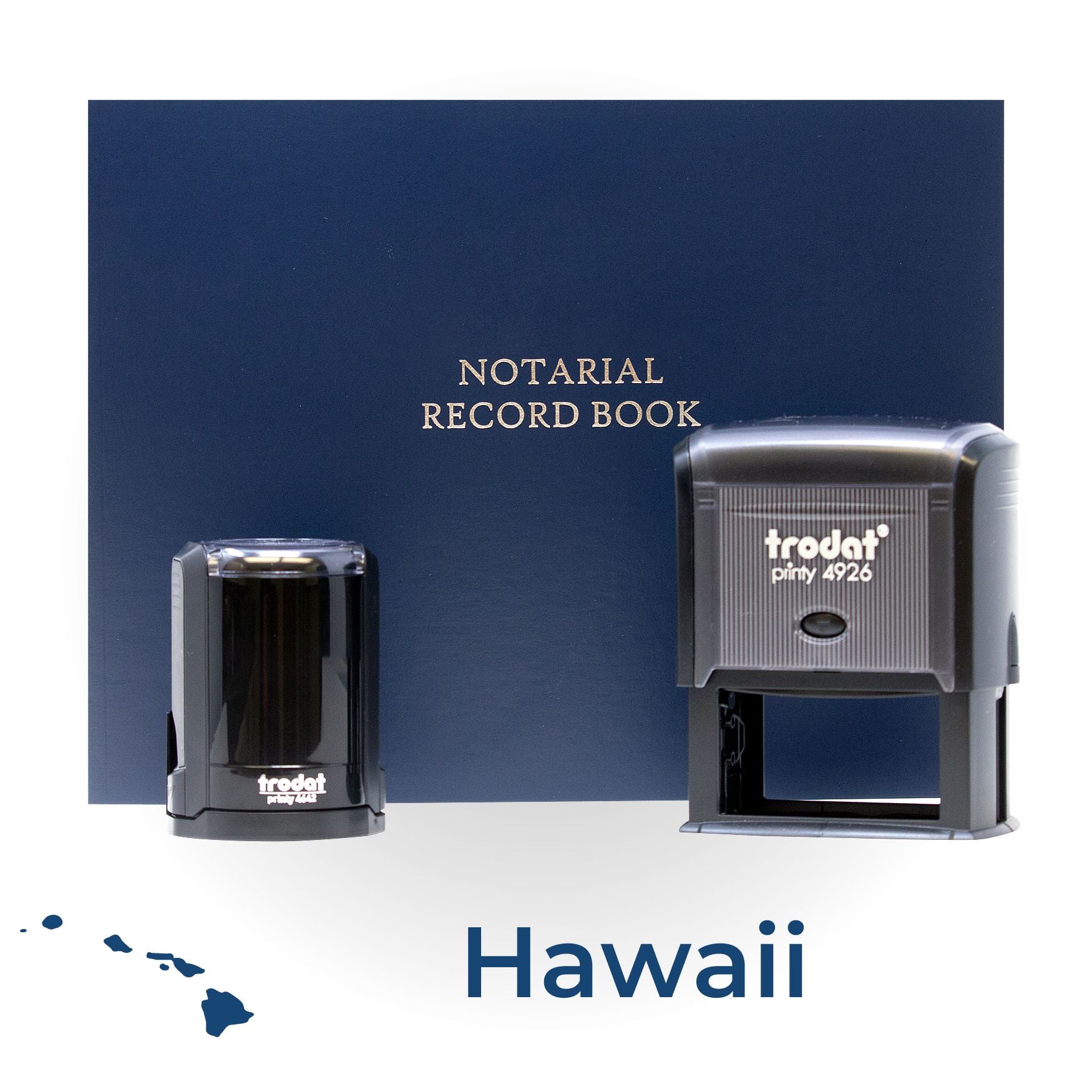 Self Inking Notary Supply Kit for Hawaii - Engineer Seal Stamps