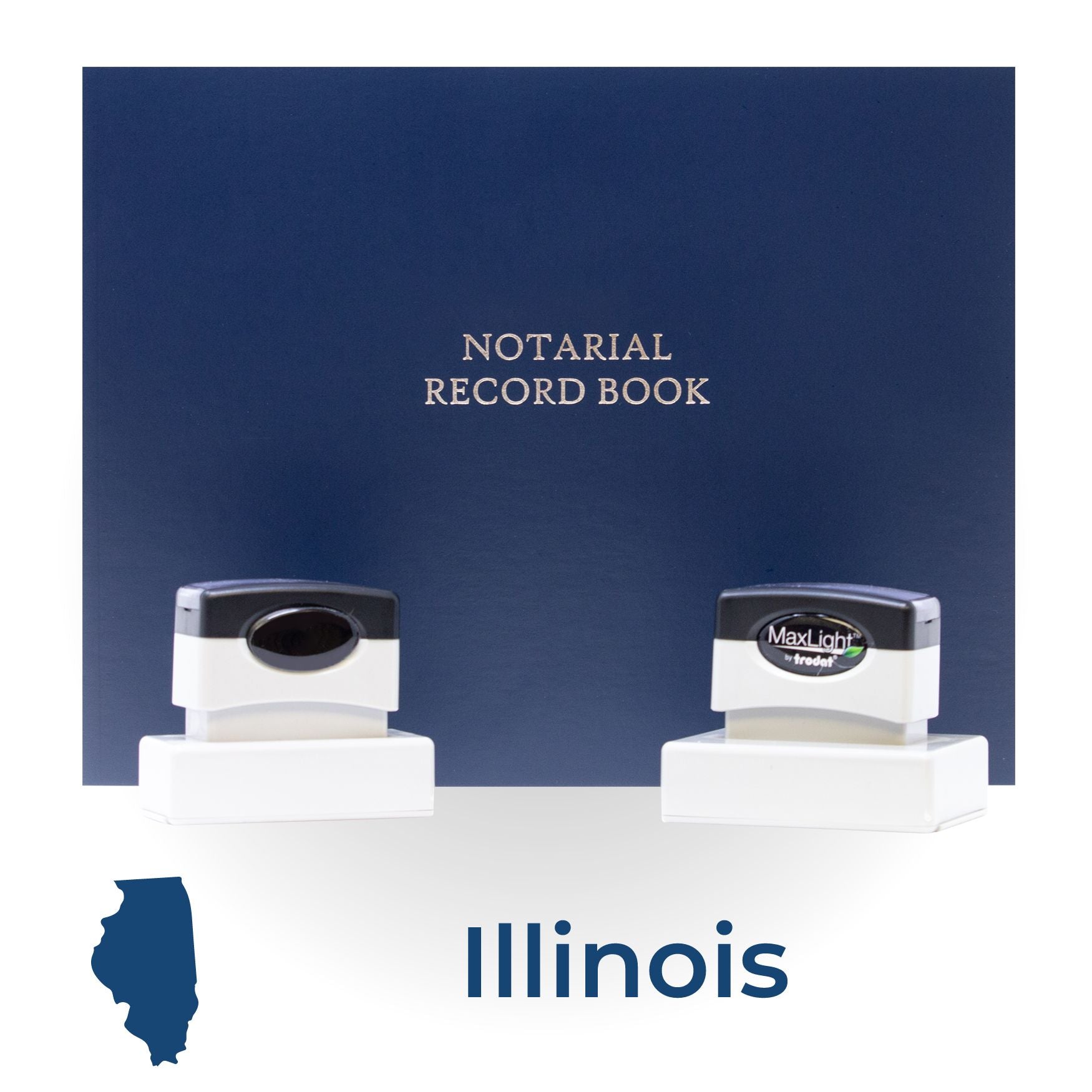 MaxLight Pre-Inked Notary Stamp Package for Illinois - Engineer Seal Stamps