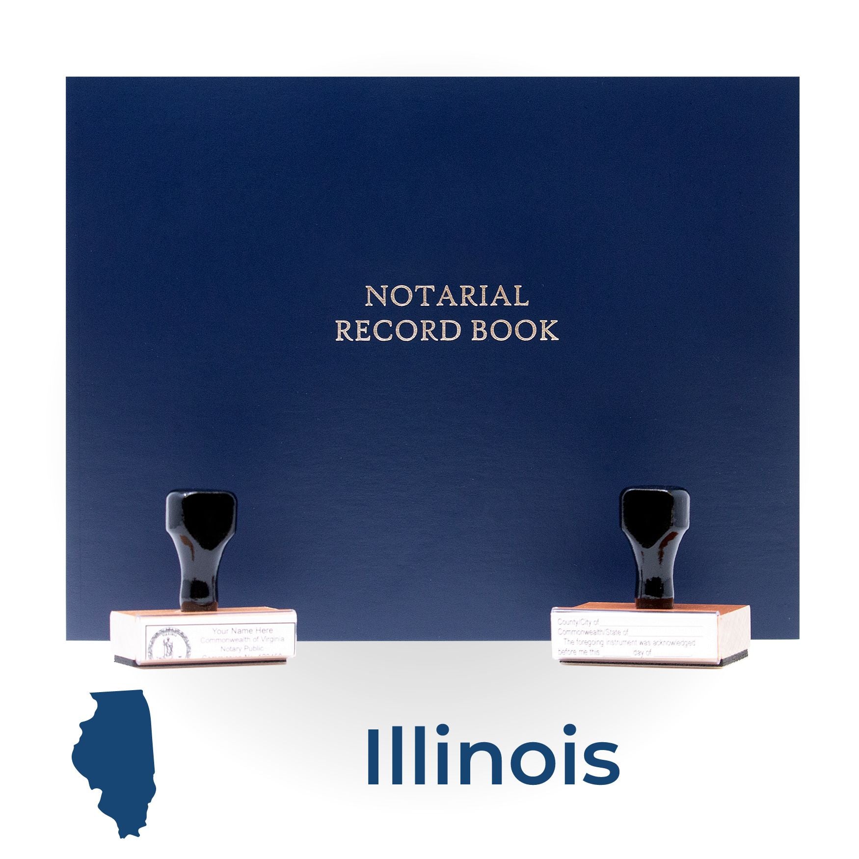 Illinois Notary Public Kit with Rubber Stamps - Engineer Seal Stamps