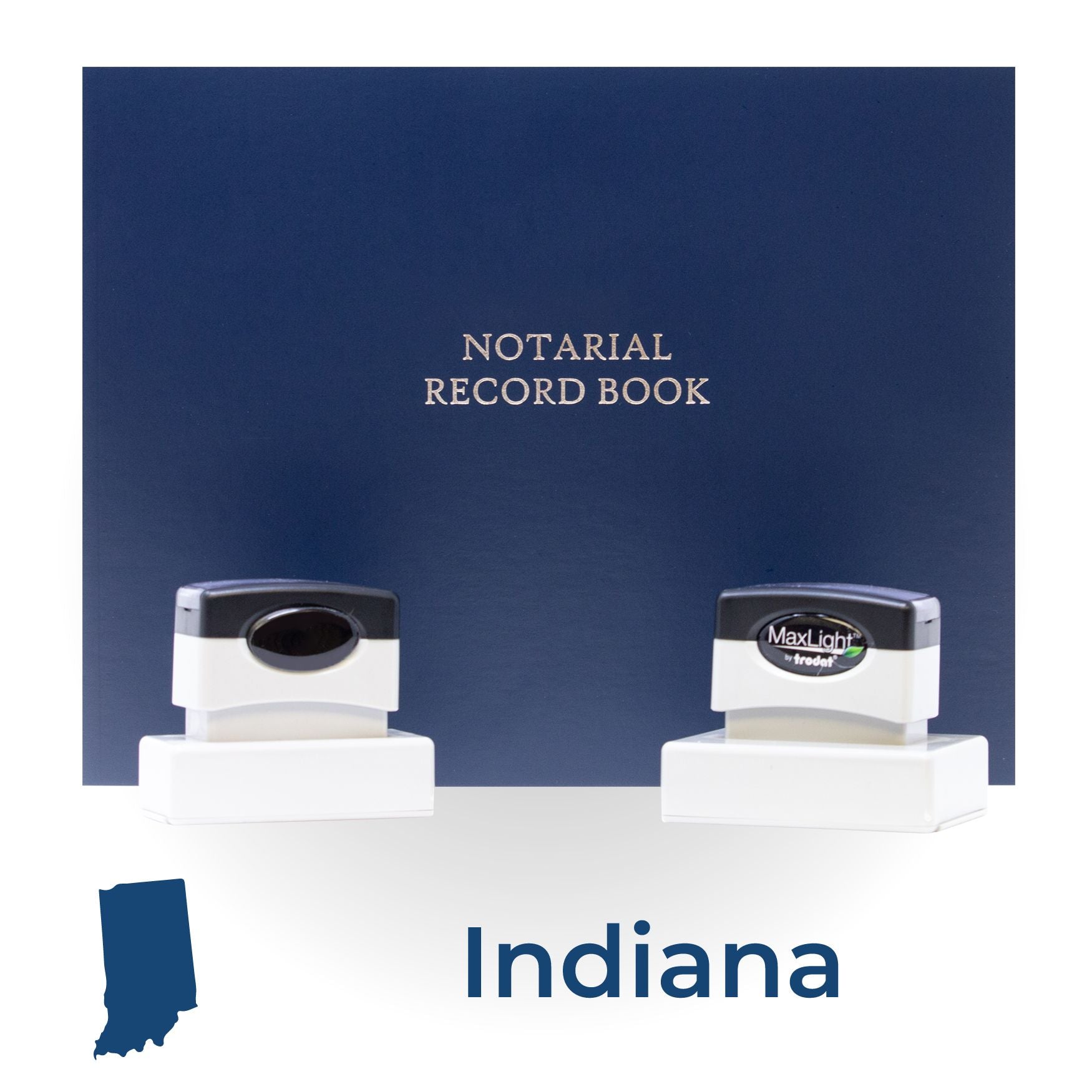 MaxLight Pre-Inked Notary Stamp Package for Indiana - Engineer Seal Stamps