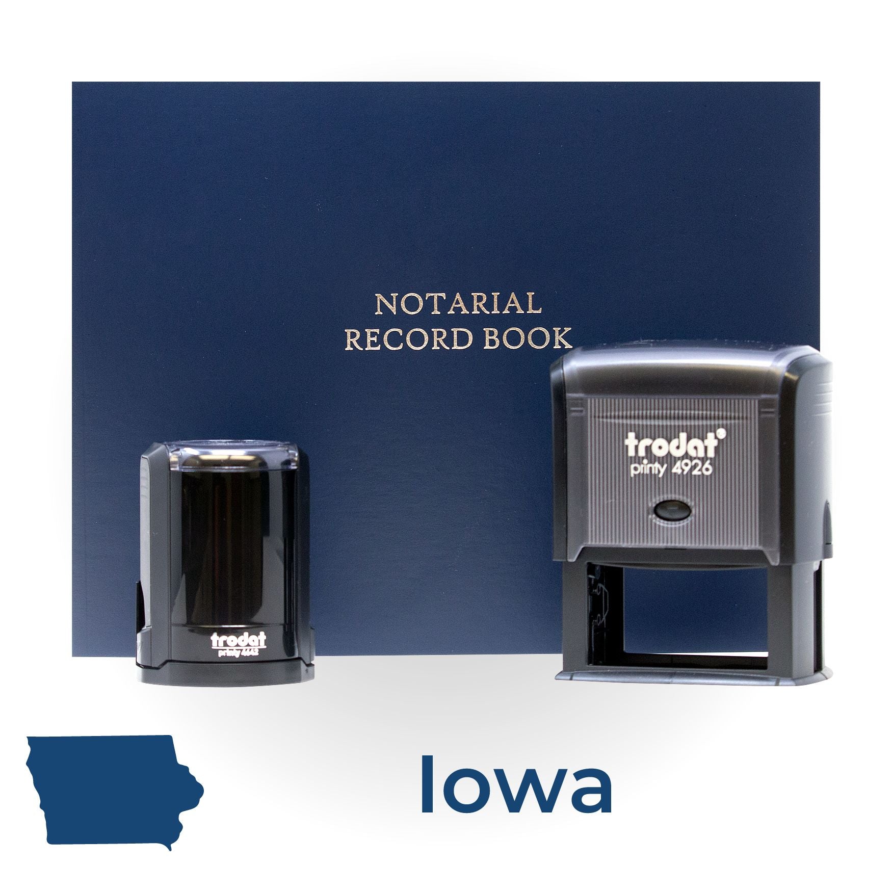 Self Inking Notary Supply Kit for Iowa - Engineer Seal Stamps