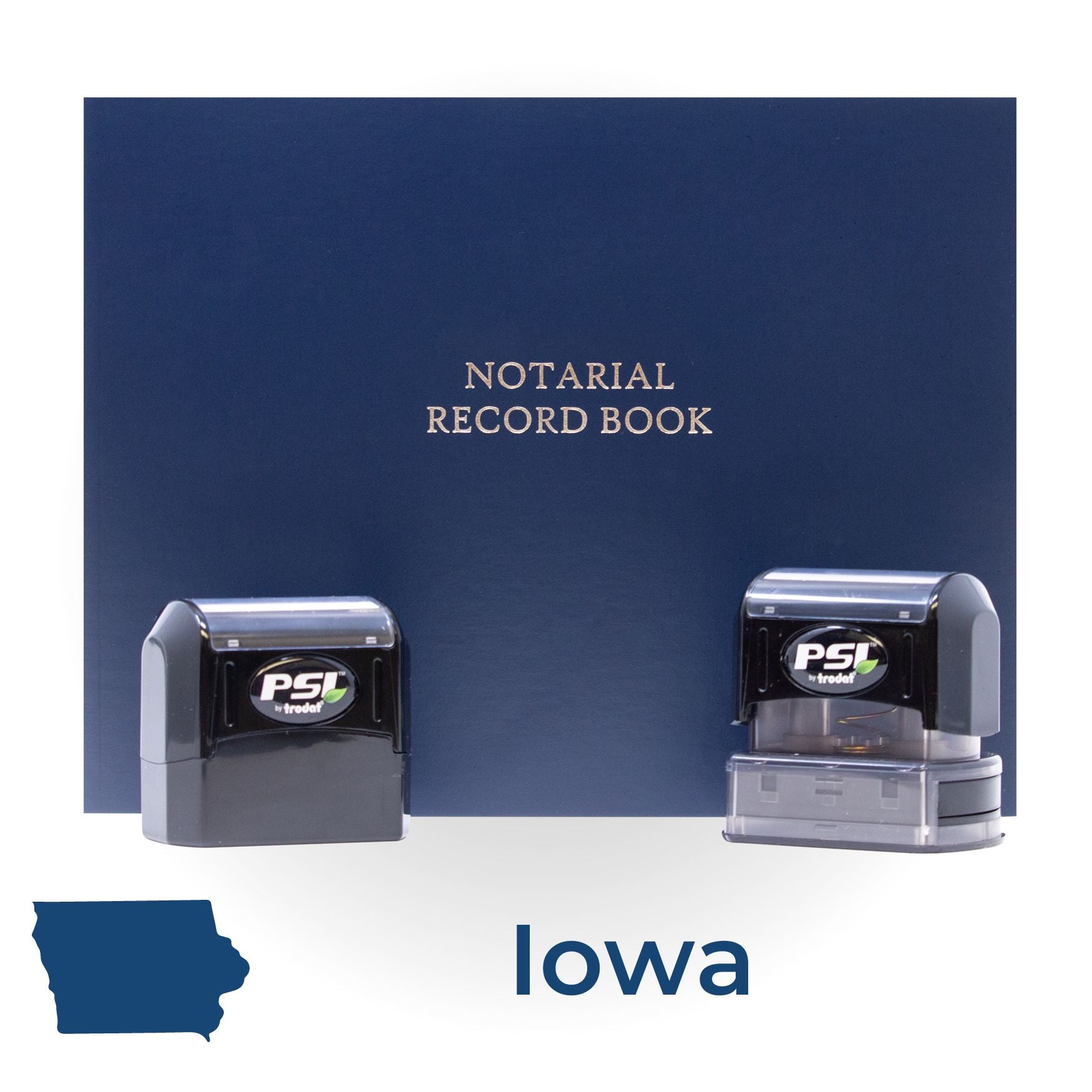 IA Notary Package with PSI Pre-Inked Notary Stamps - Engineer Seal Stamps