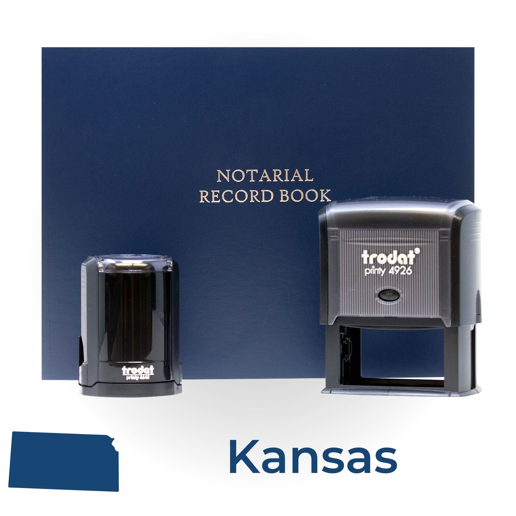 Self Inking Notary Supply Kit for Kansas - Engineer Seal Stamps